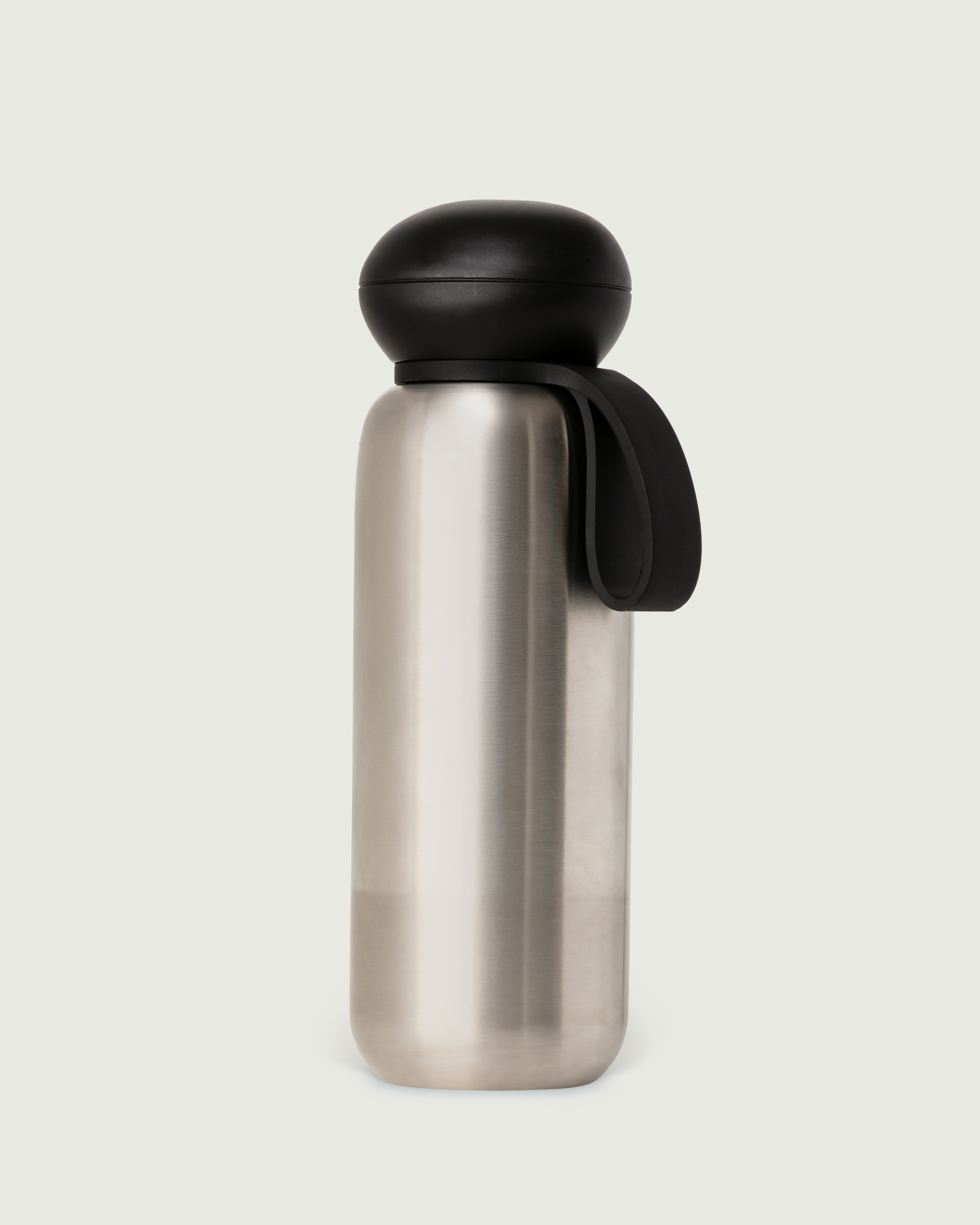 Chrome-25oz::Flask Tumbler Bottle gray  front