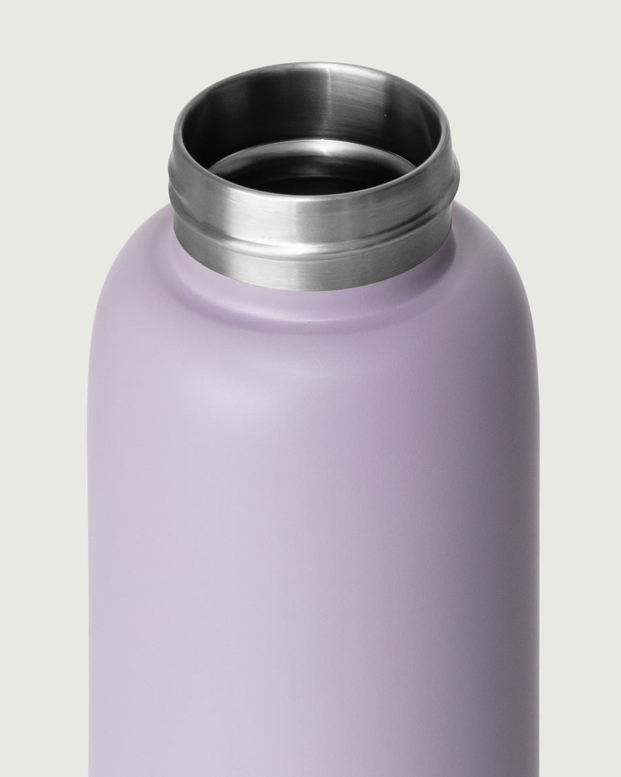 Flask Tumbler Bottle purple front diagonal