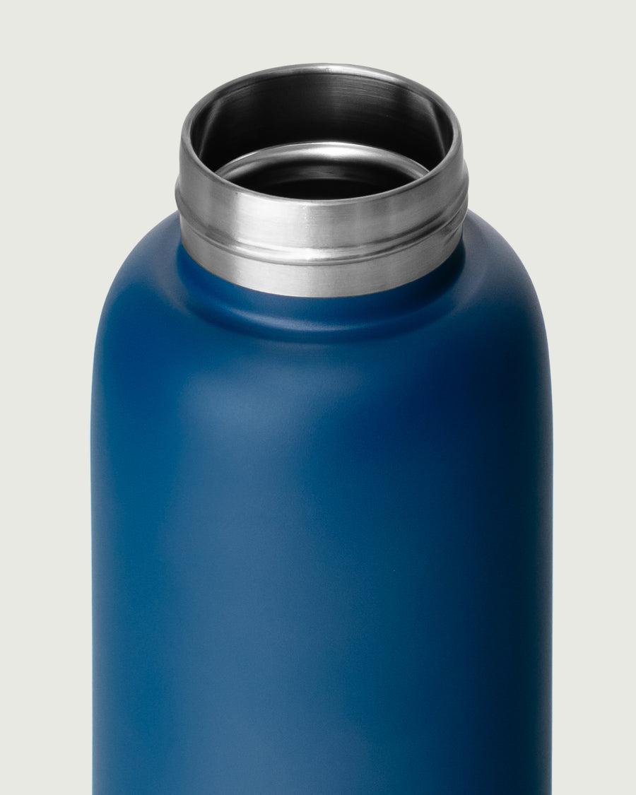 Flask Tumbler Bottle blue front diagonal