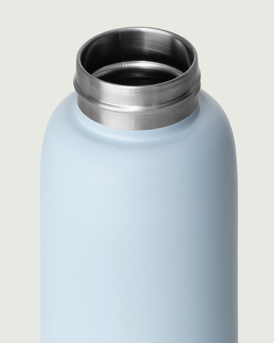 Flask Tumbler Bottle blue front diagonal