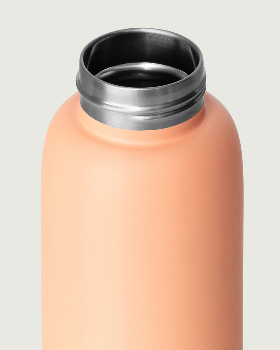 Flask Tumbler Bottle orange front diagonal