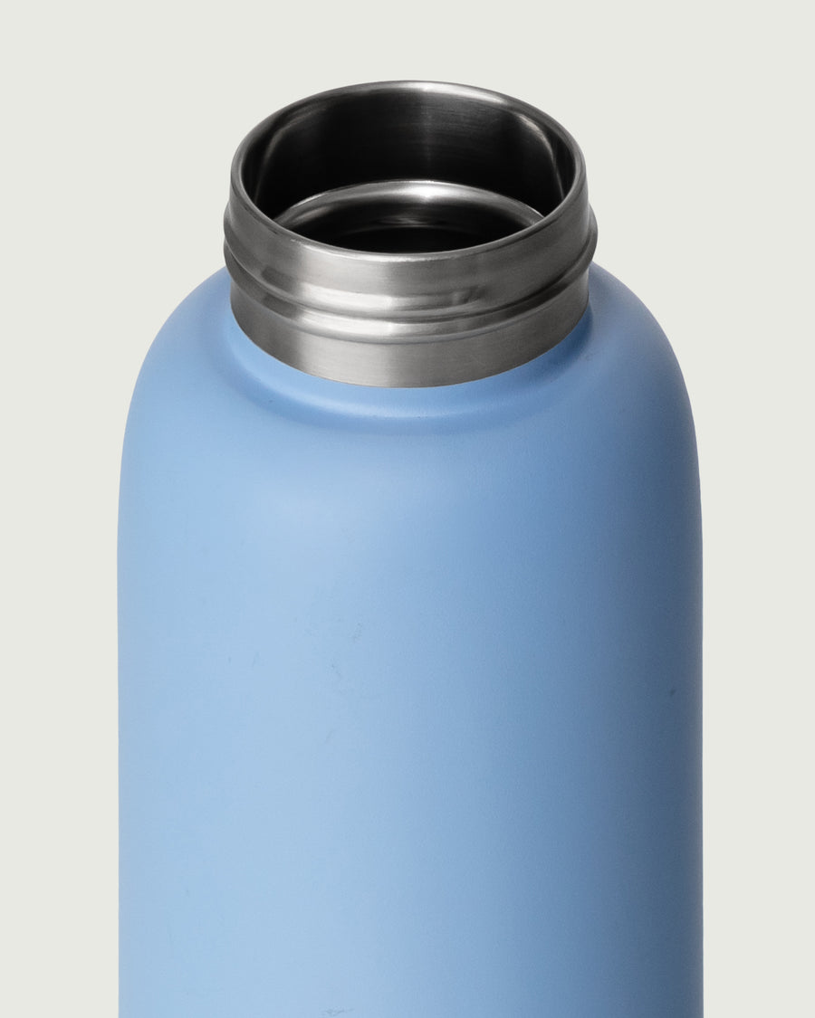 Flask Tumbler Bottle blue front diagonal