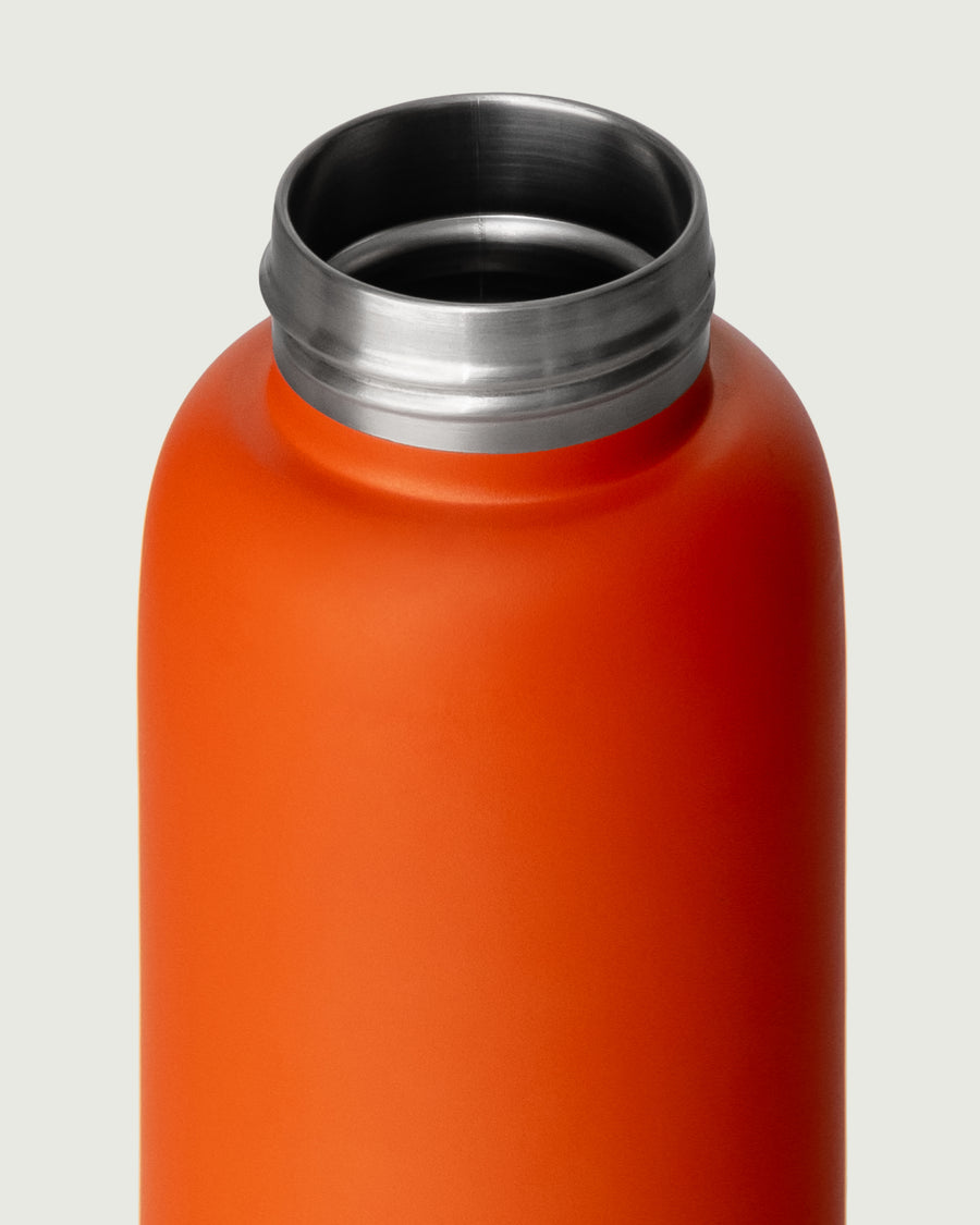 Flask Tumbler Bottle orange front diagonal