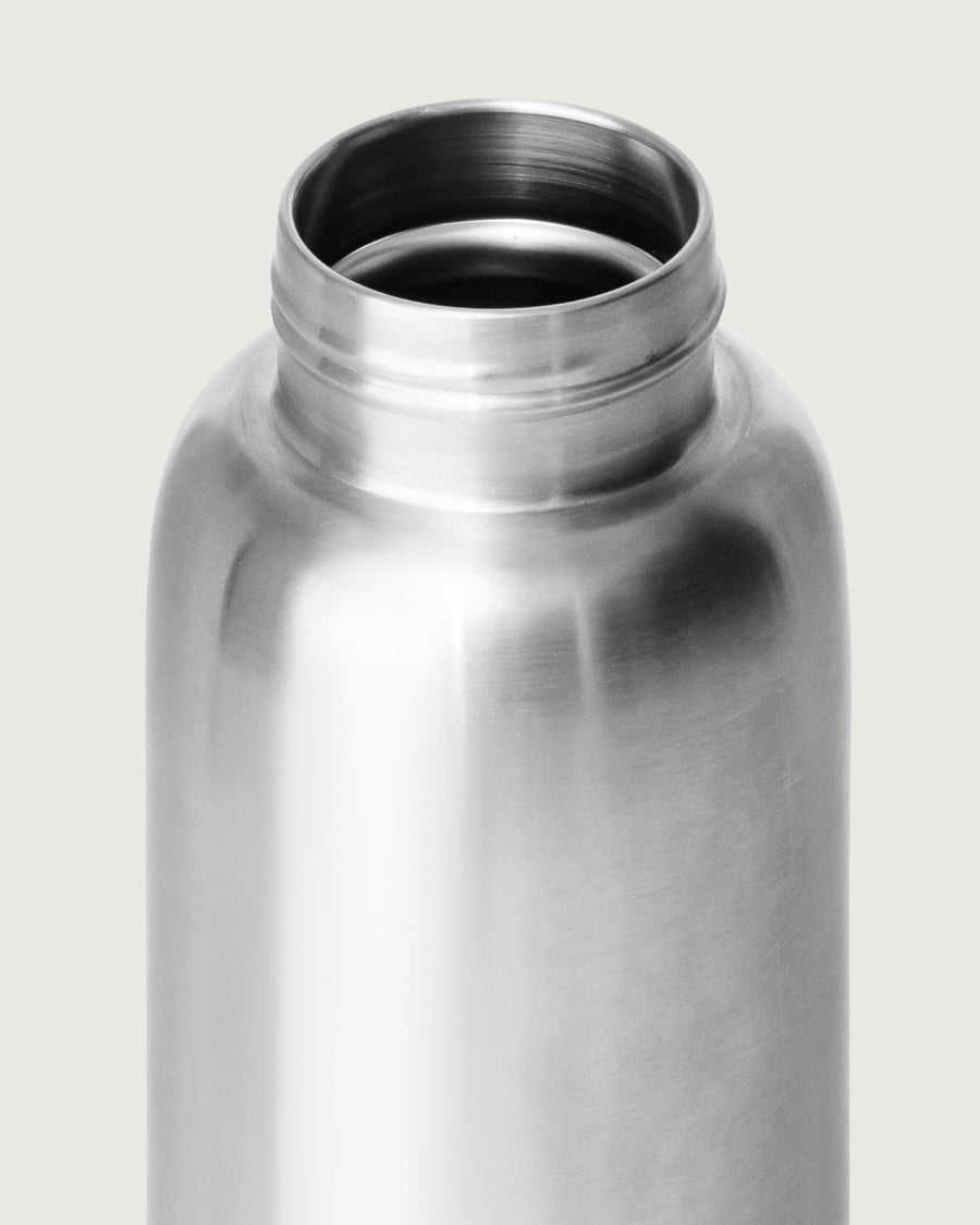 Flask Tumbler Bottle gray front diagonal