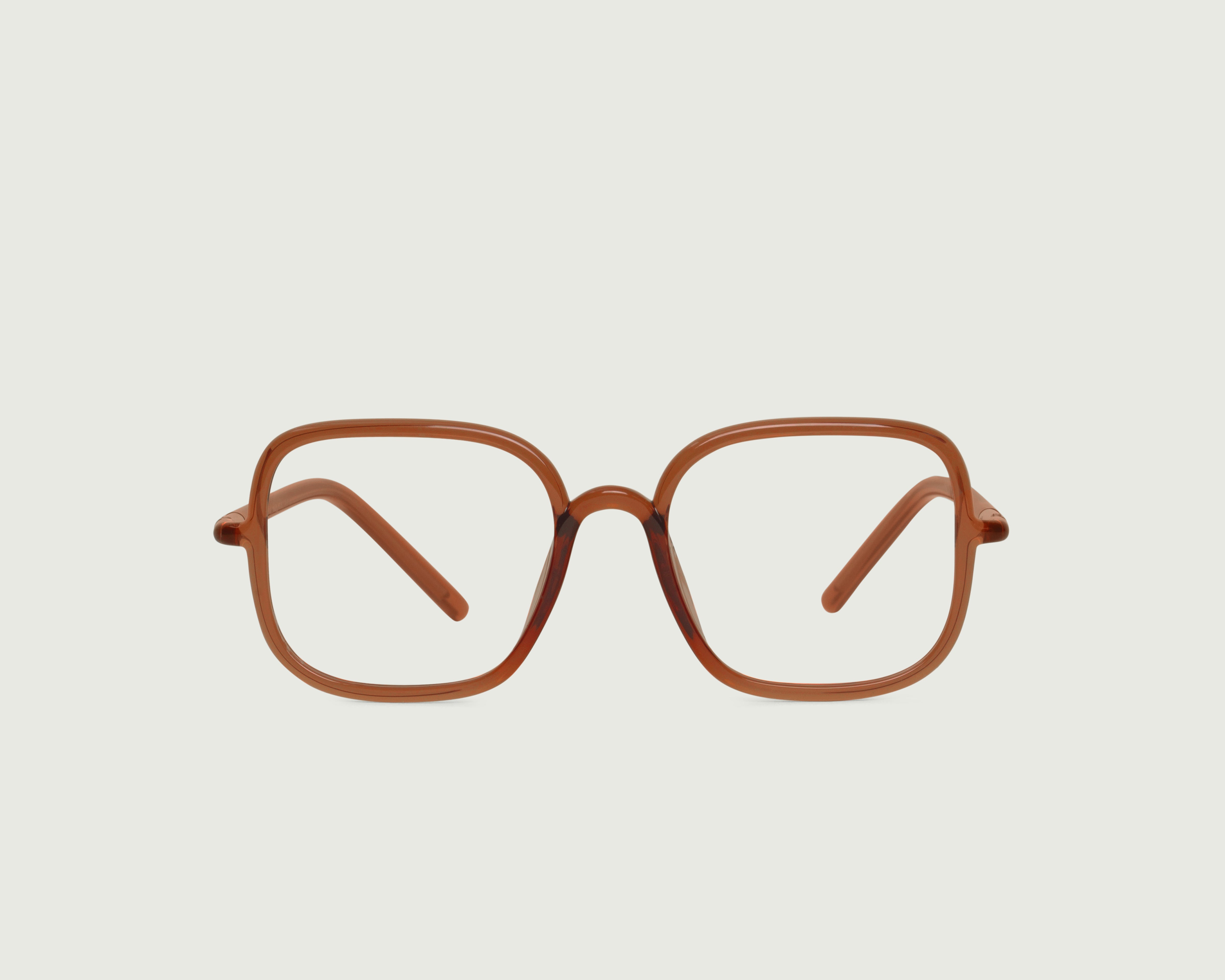 Ale::Eleanor Eyeglasses square red castor seed front