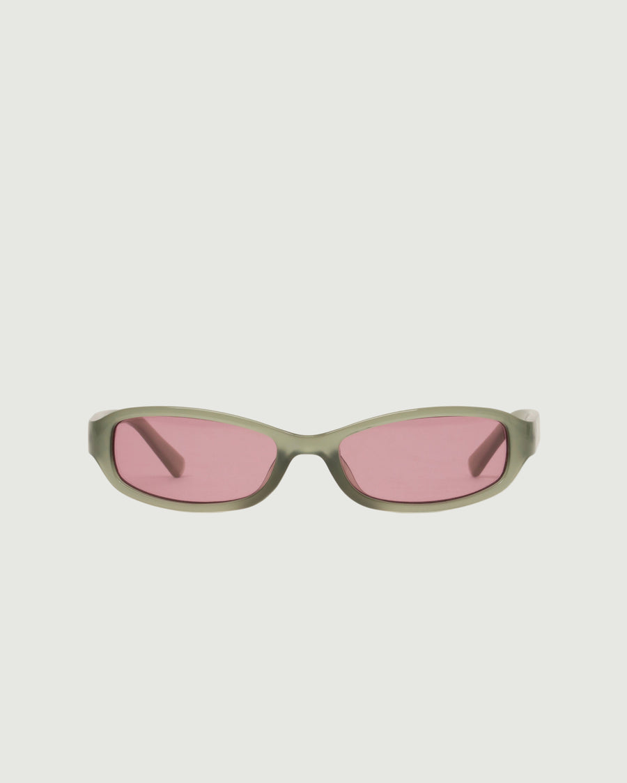 Cece Sunglasses rectangle Green recycled polyester front