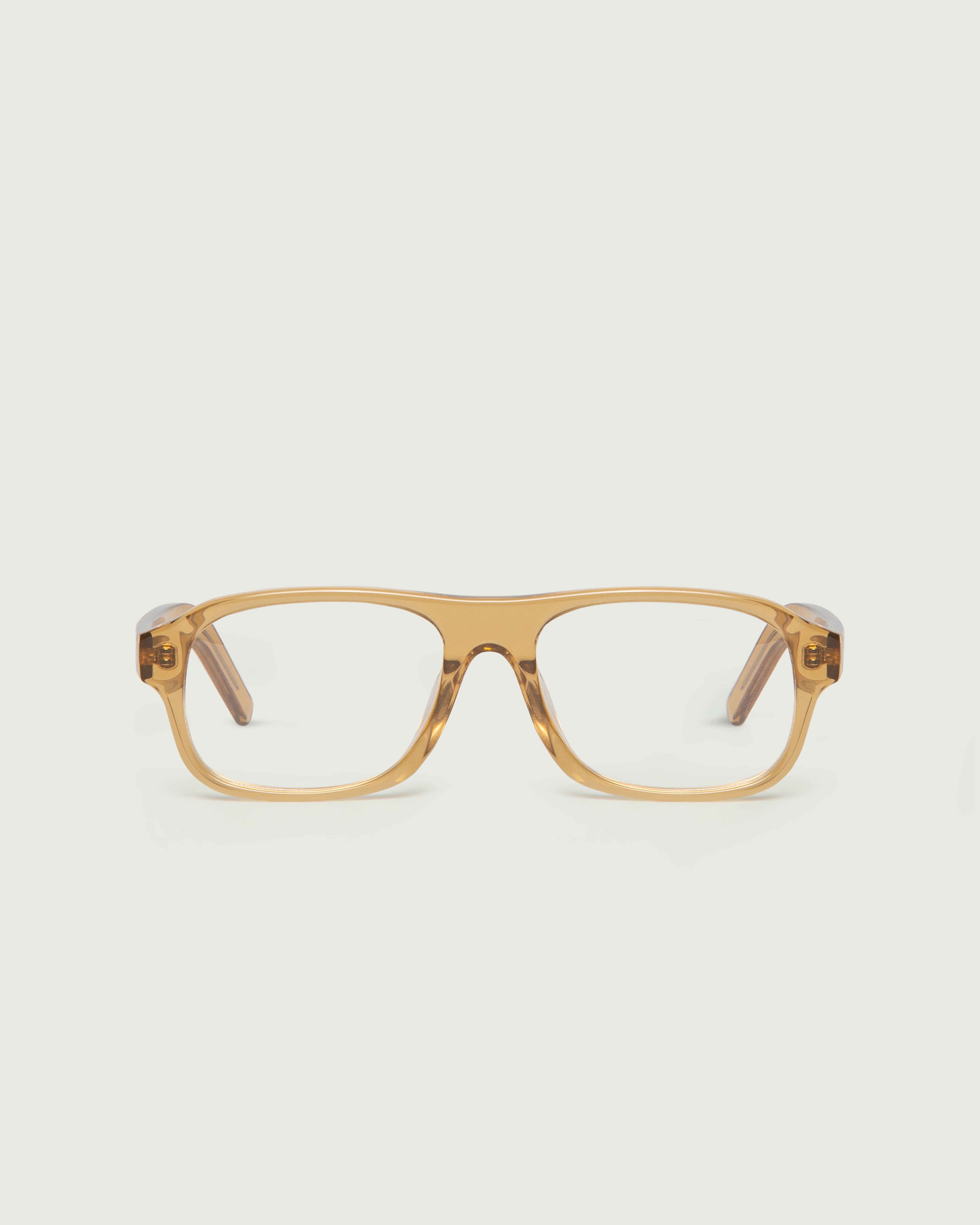 Amber::Briggs Eyeglasses square yellow acetate front
