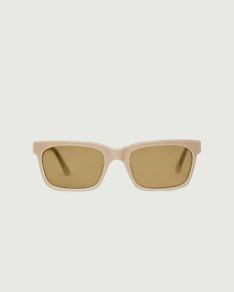Dean Sunglasses rectangle white acetate front