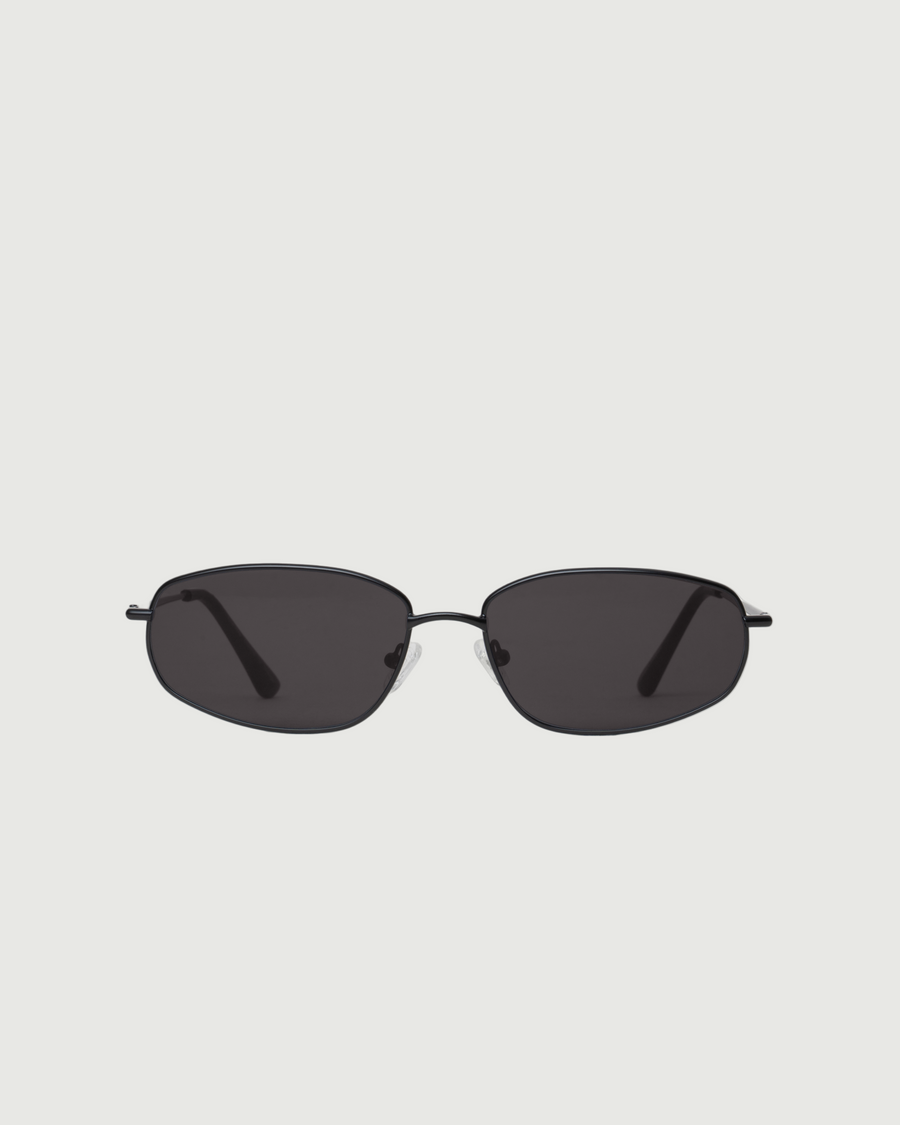 Ryder Wide Sunglasses rectangle Black metal front