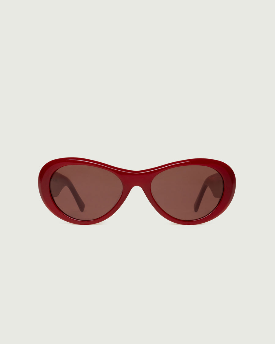 Brooke Sunglasses pilot red acetate front