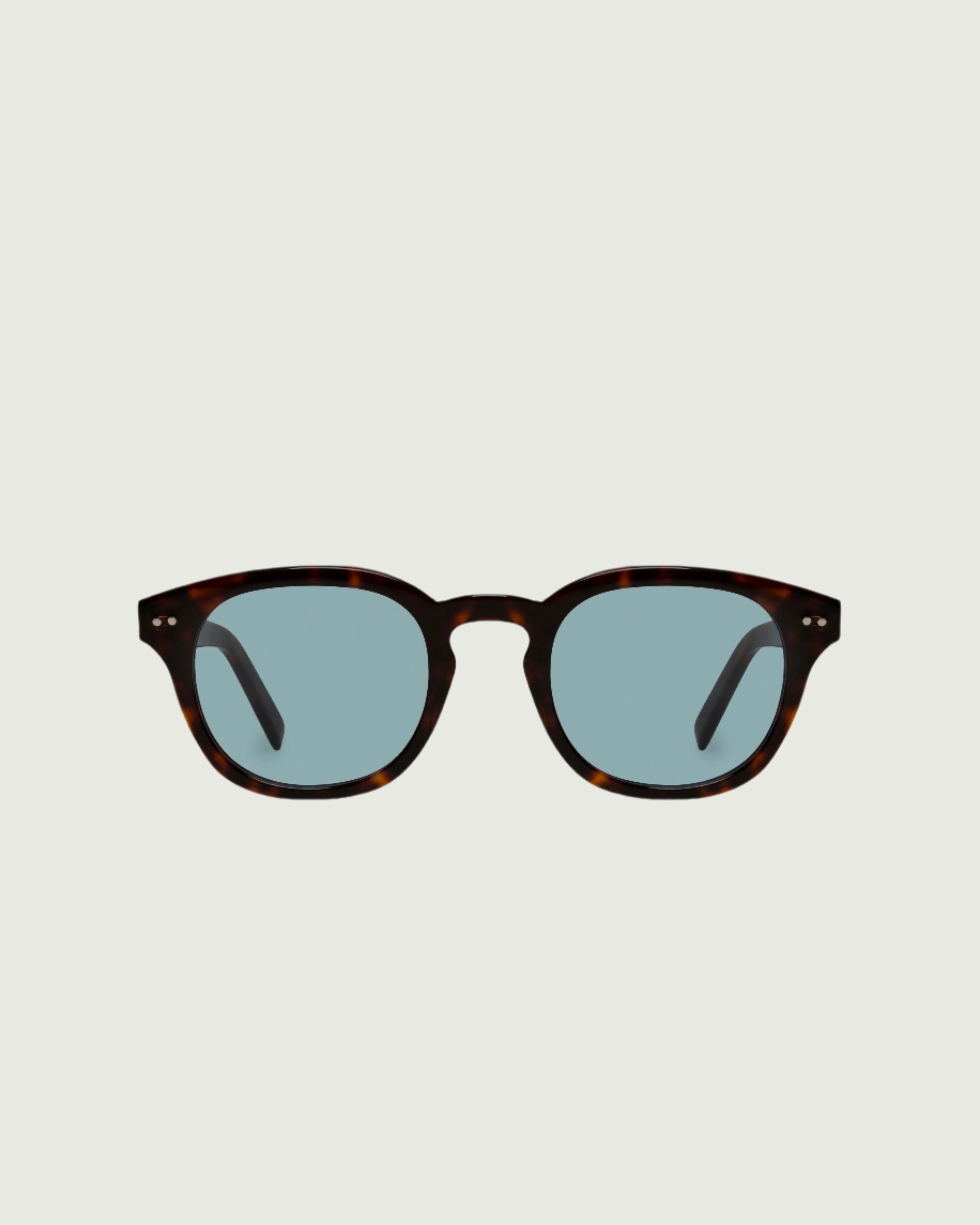 Classic Tort Bluebird::Hugh Sunglasses round Tort acetate front