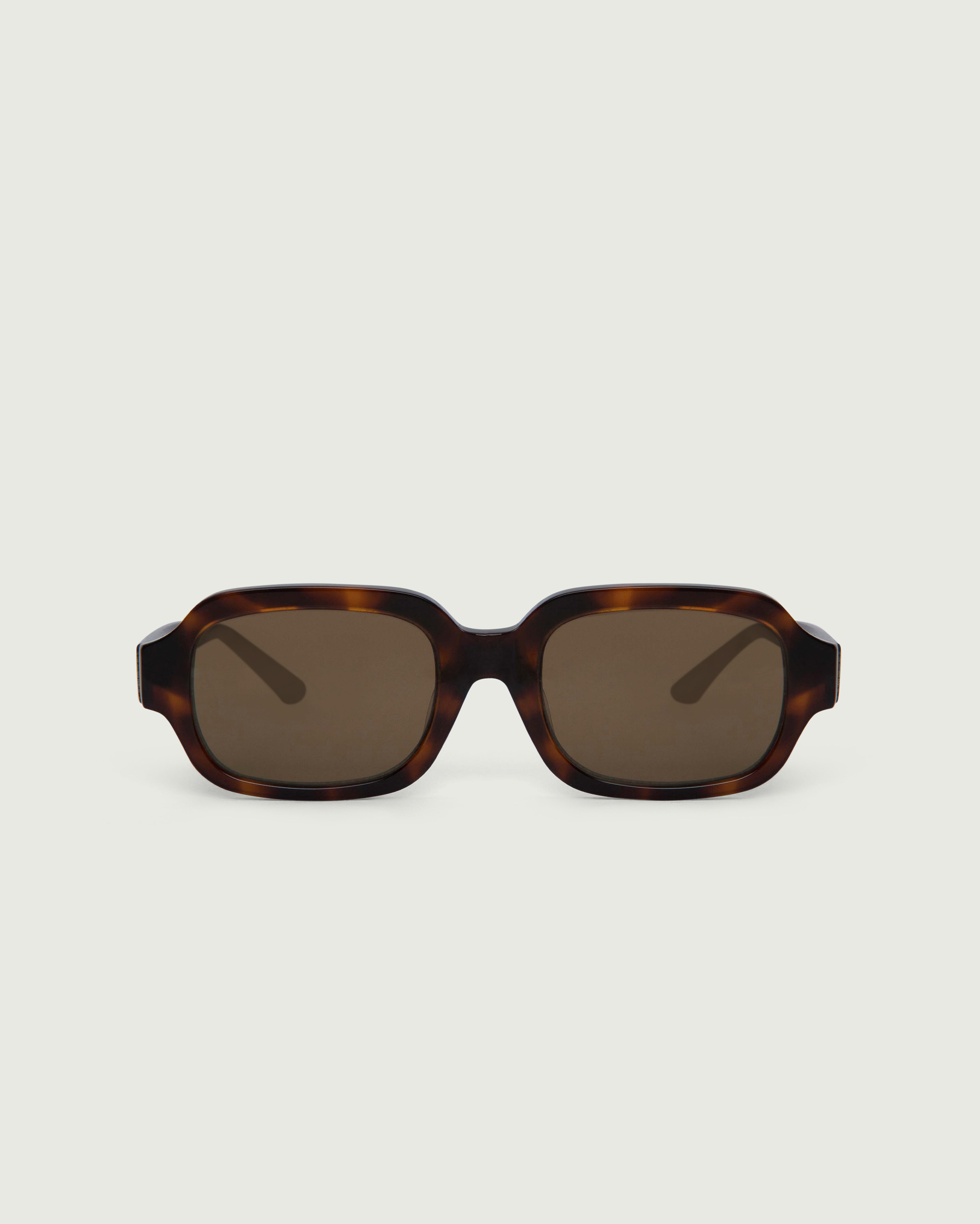 Classic Tort::Bobbi Sunglasses square tort bioacetate front