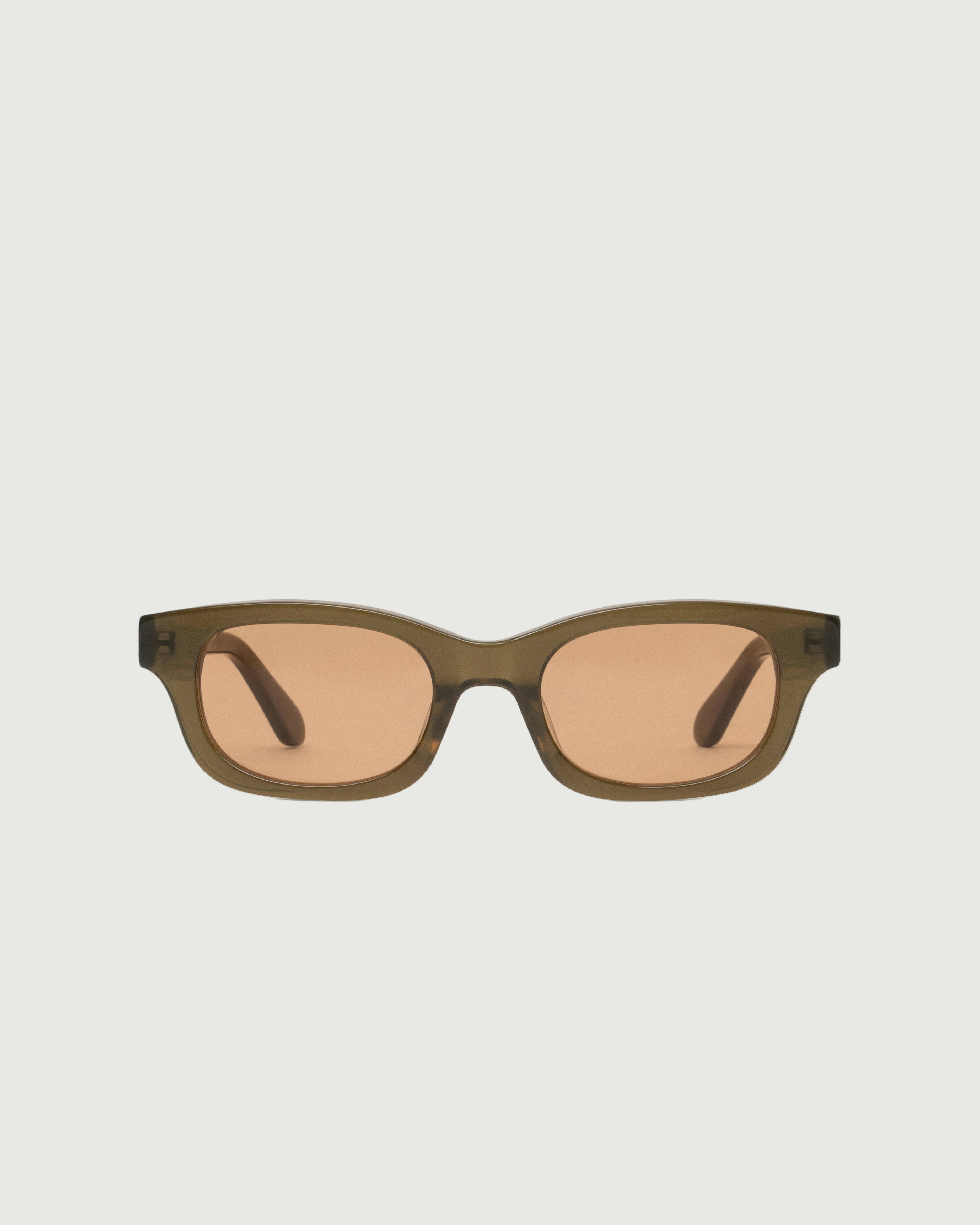 Clover::Dane Sunglasses rectangle Green acetate front
