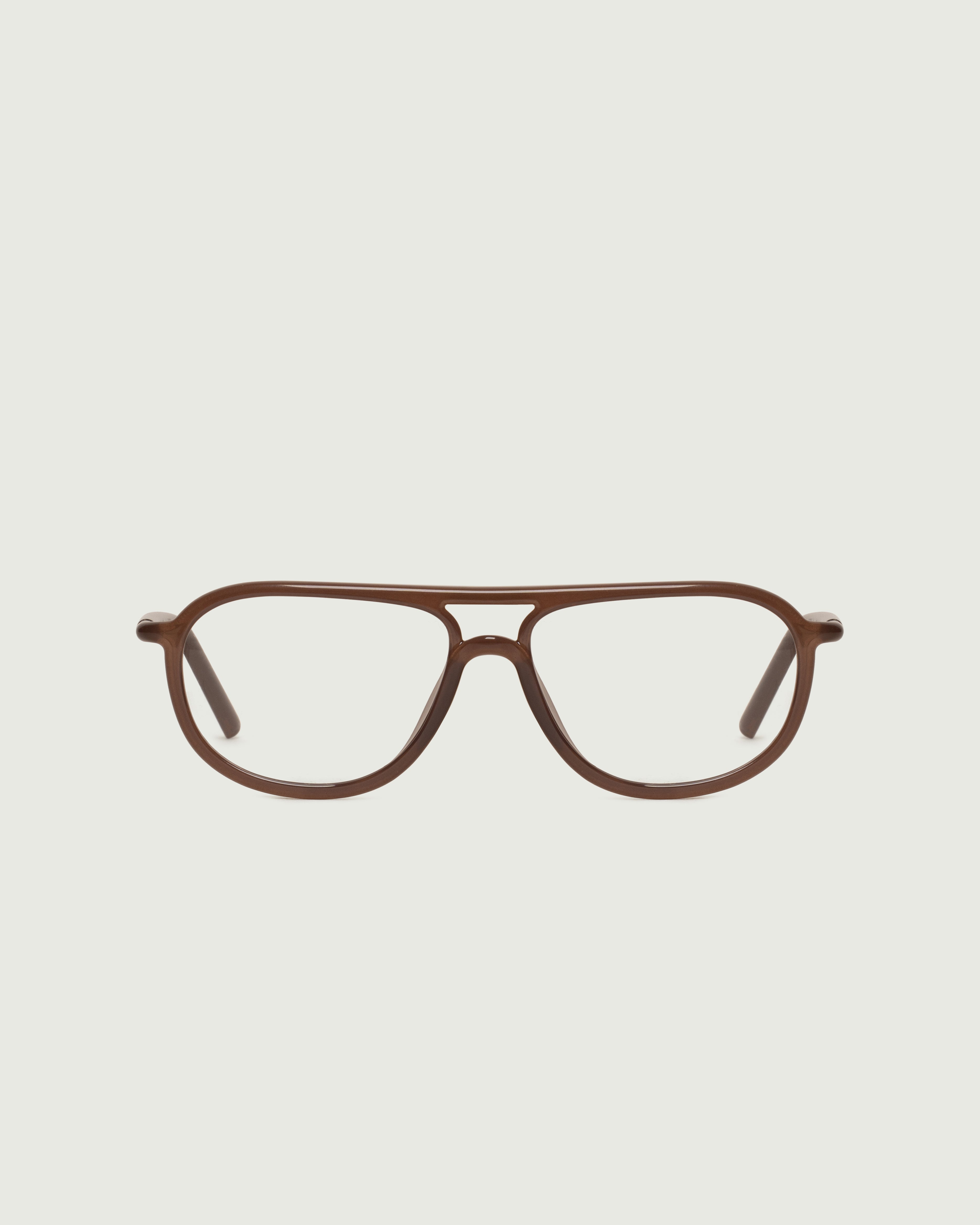 Cortado::Astrid Eyeglasses pilot Brown castor seed front