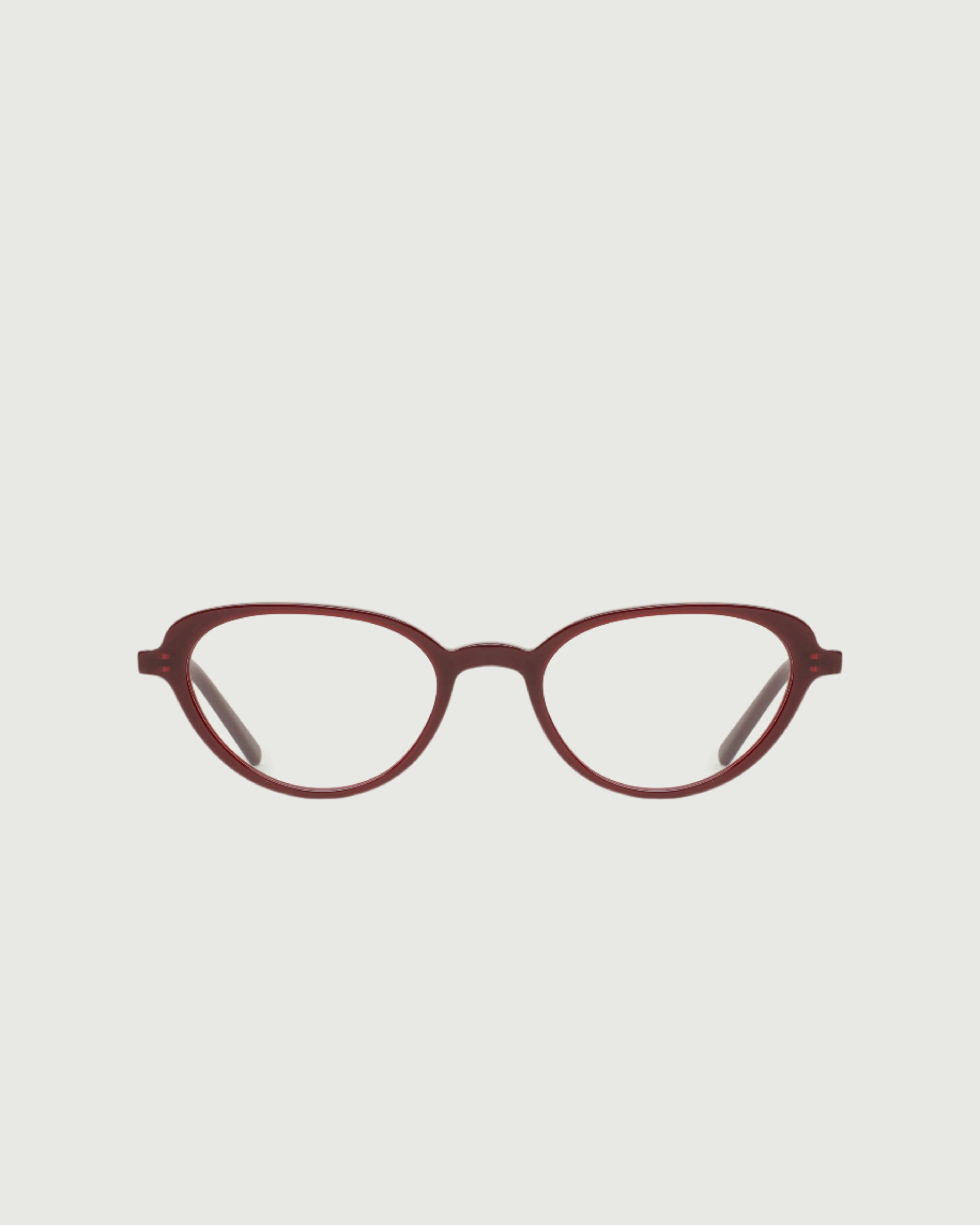Crimson::Tippy Eyeglasses cateye red acetate front