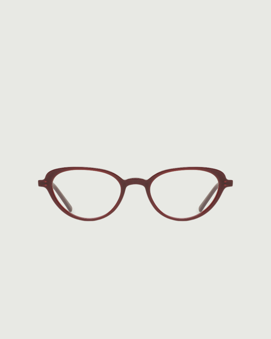Tippy Eyeglasses cateye red acetate front