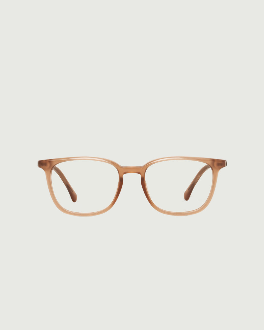 Red Eyeglasses square Brown acetate front