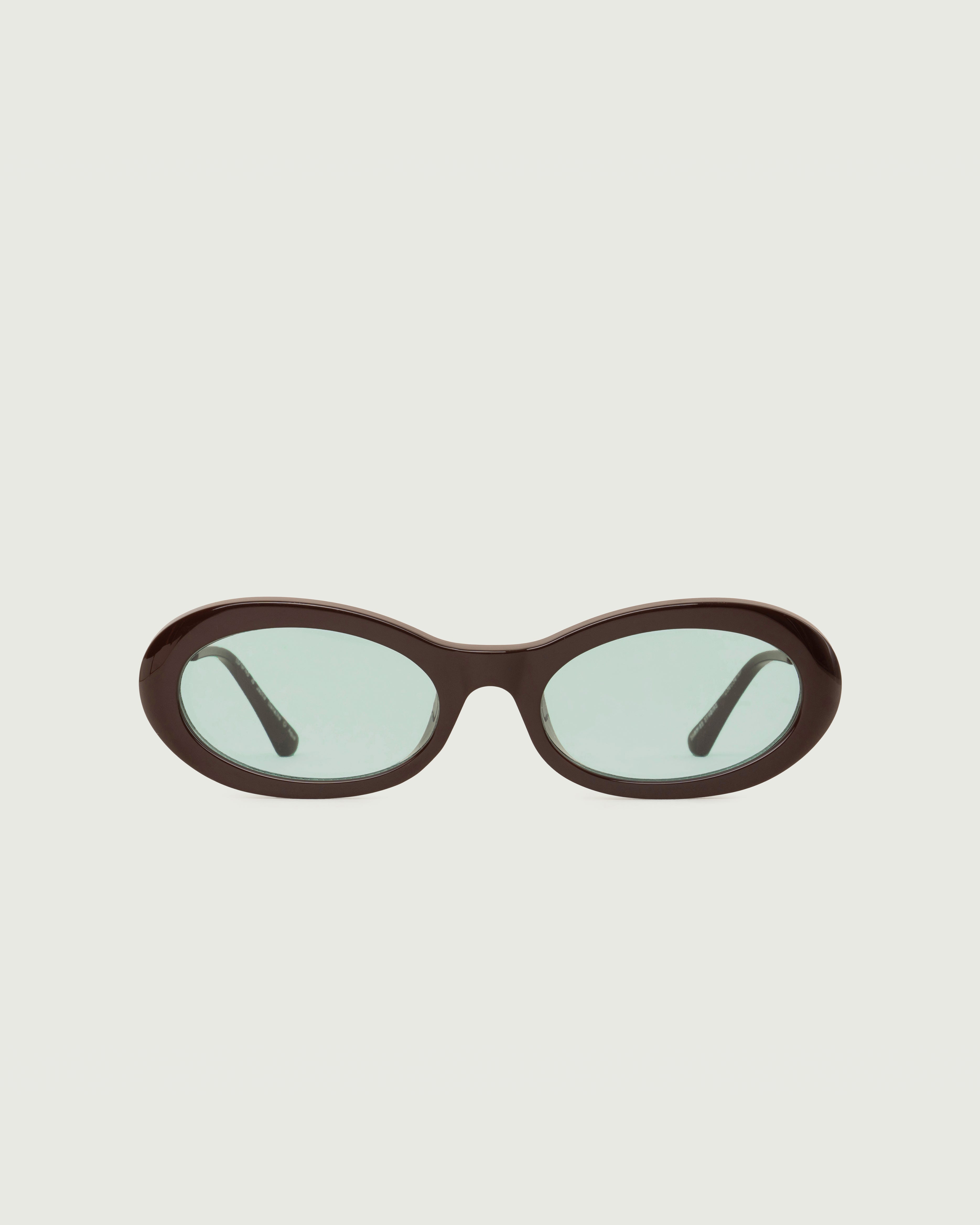 Ganache::Jackie Sunglasses oval Brown recycled polyester front