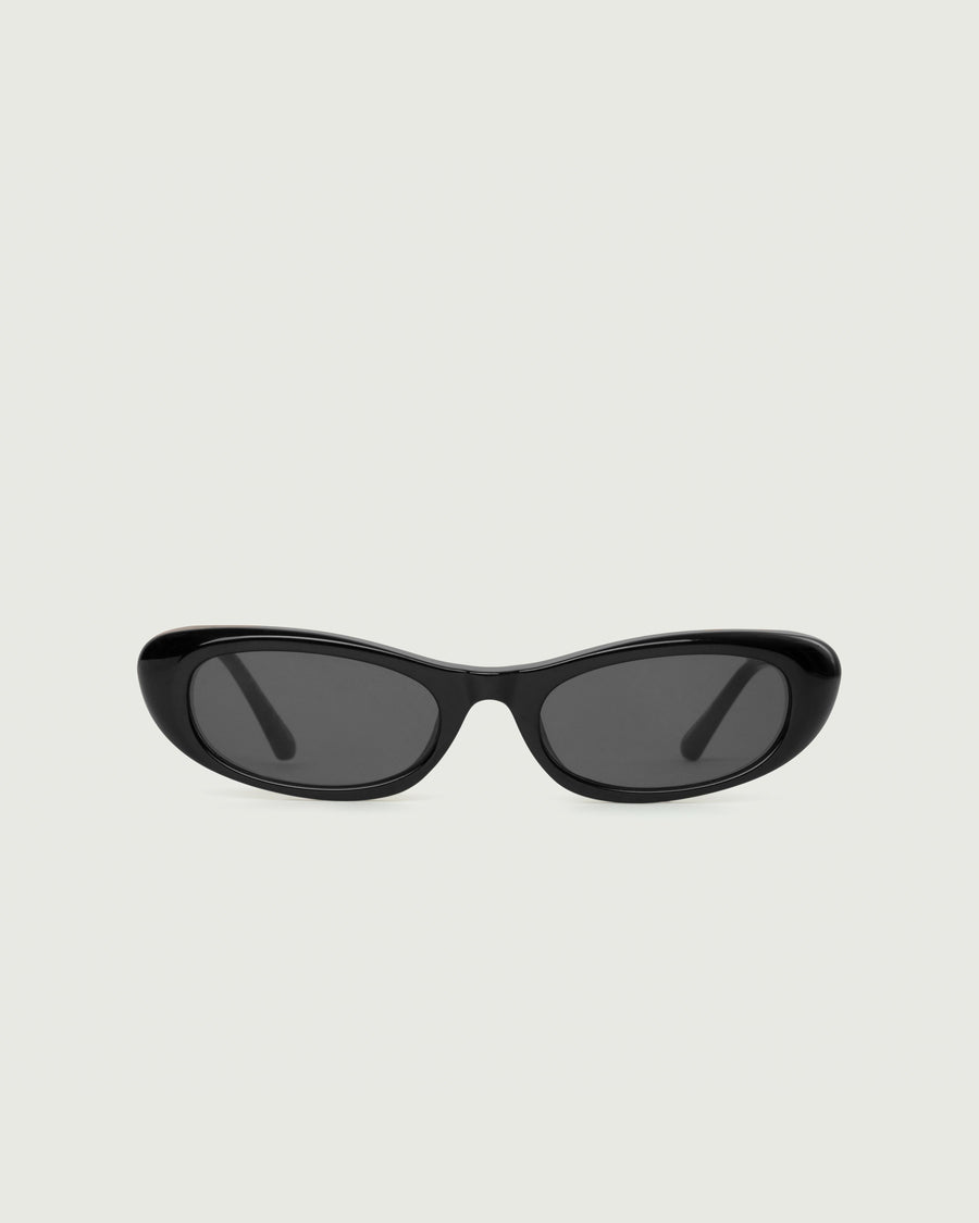 Slim Sunglasses cateye Black recycled polyester front