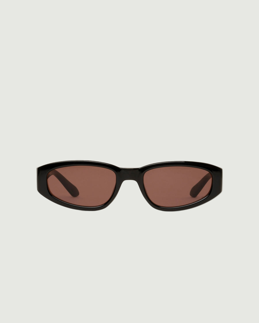 June Sunglasses cateye Black recycled polyester front