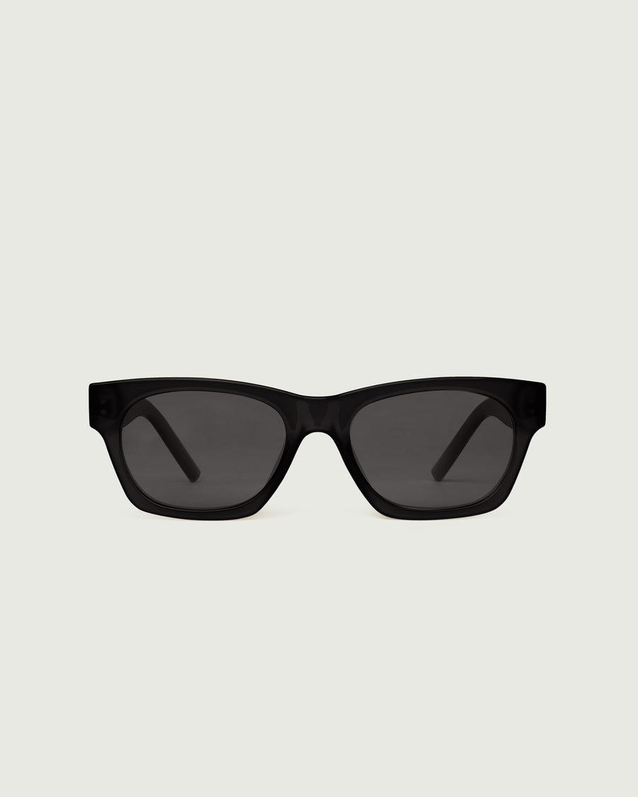 Wolf Sunglasses rectangle black recycled polyester front