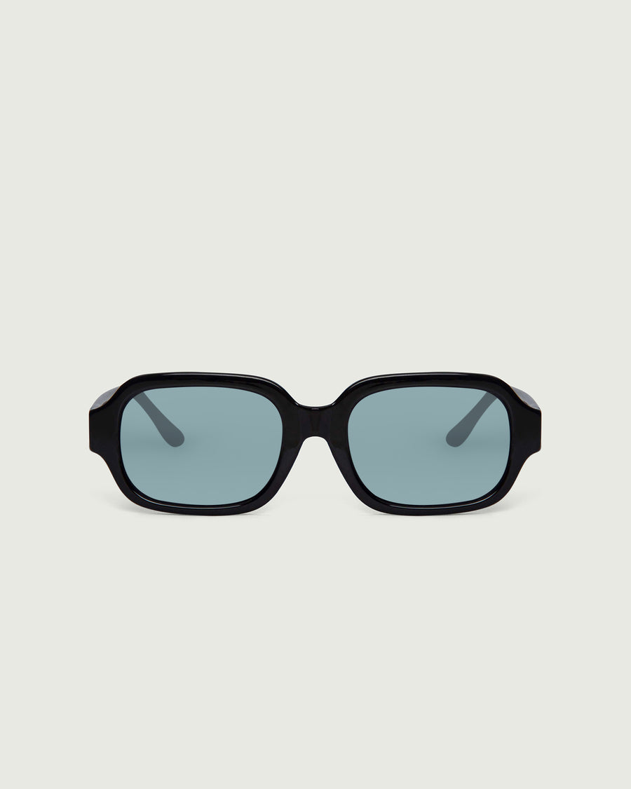 Bobbi Sunglasses rectangle black recycled polyester front