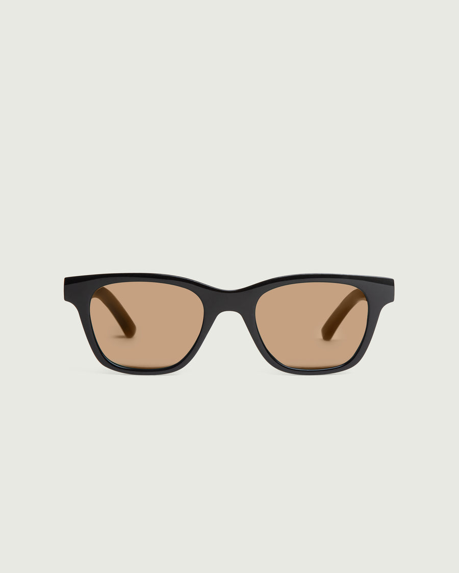 Theo Sunglasses square Black recycled polyester front
