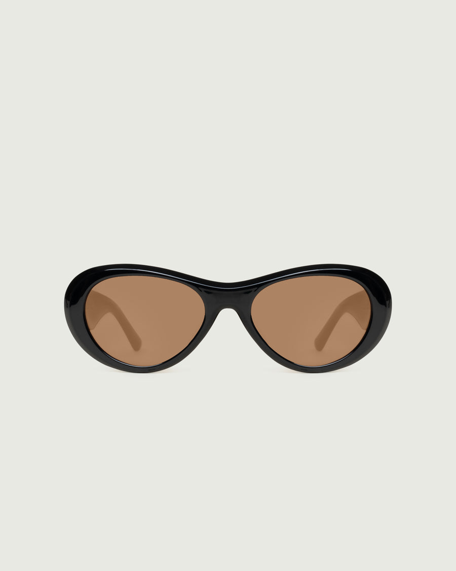 Brooke Sunglasses pilot black recycled polyester front