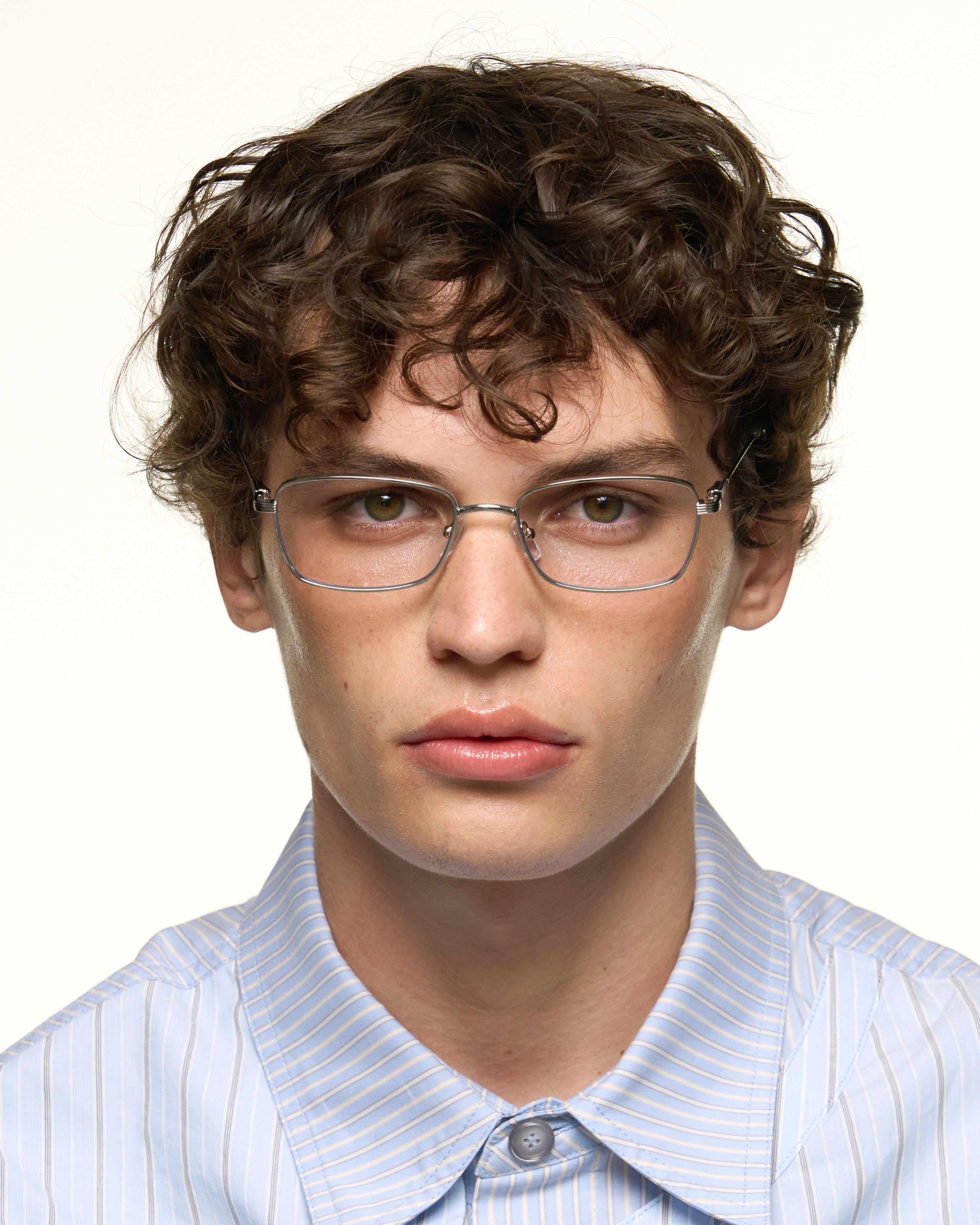 women Austin Eyeglasses rectangle Gray metal