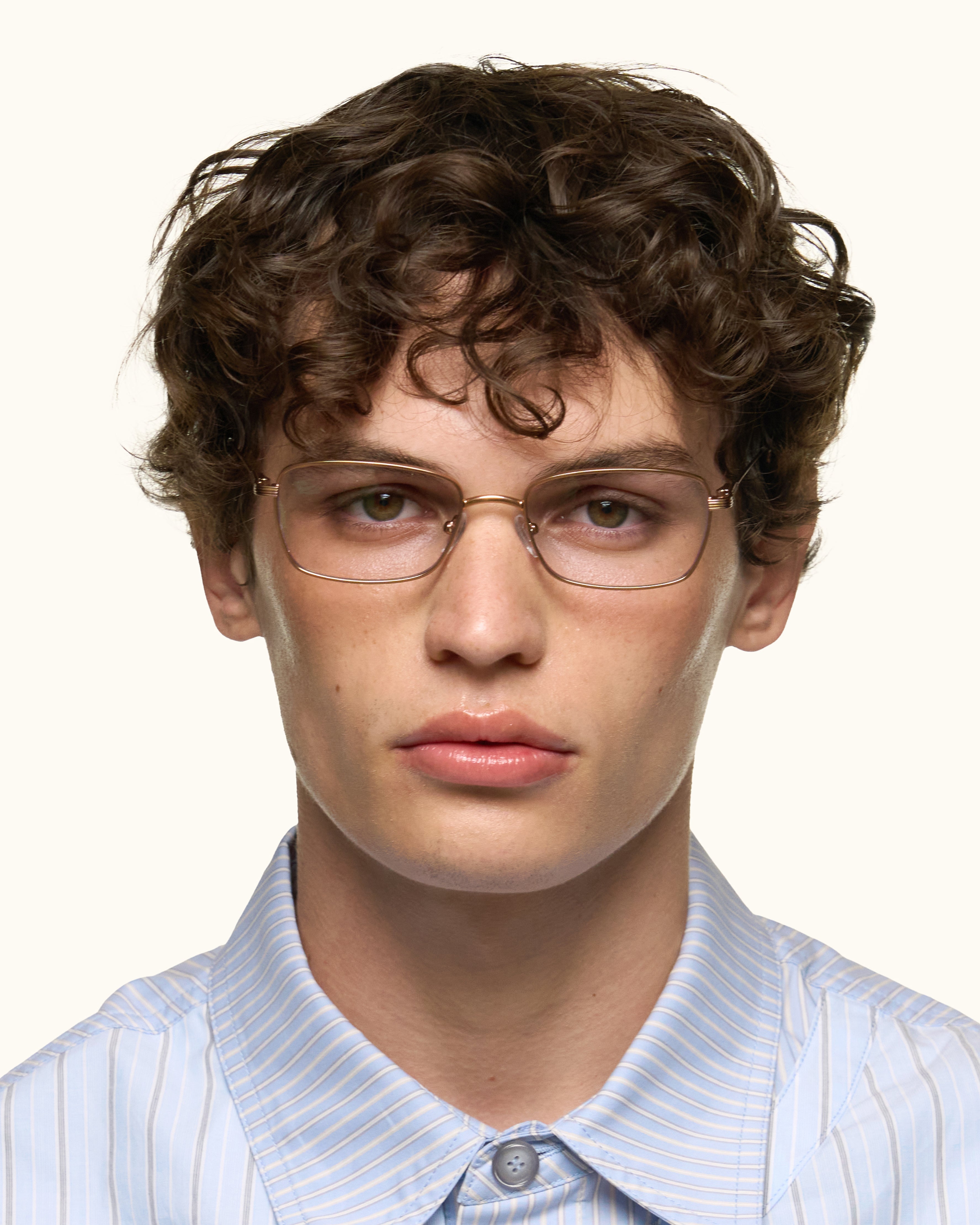 women Austin Eyeglasses rectangle Brown metal