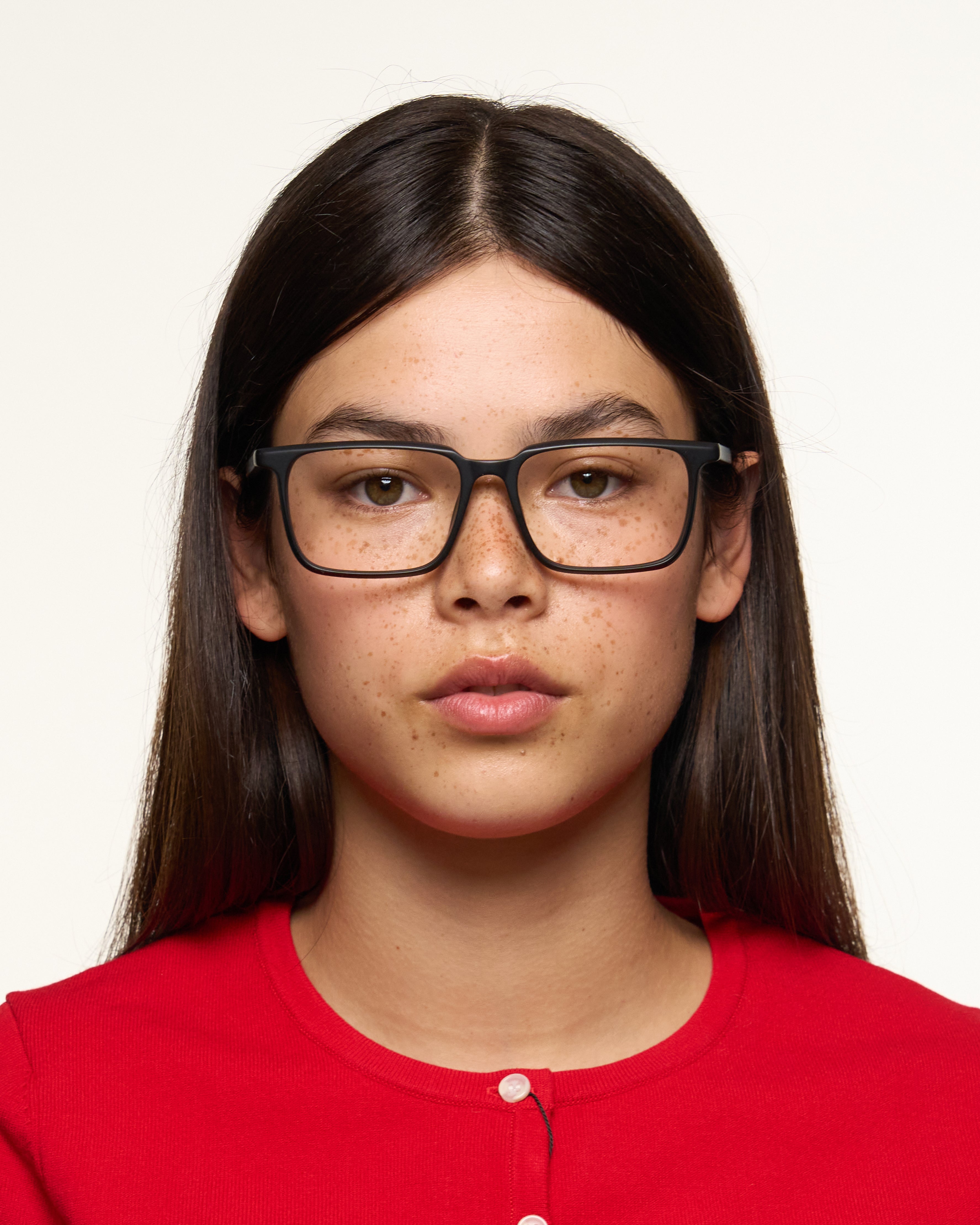 women Buddy Eyeglasses rectangle Black acetate