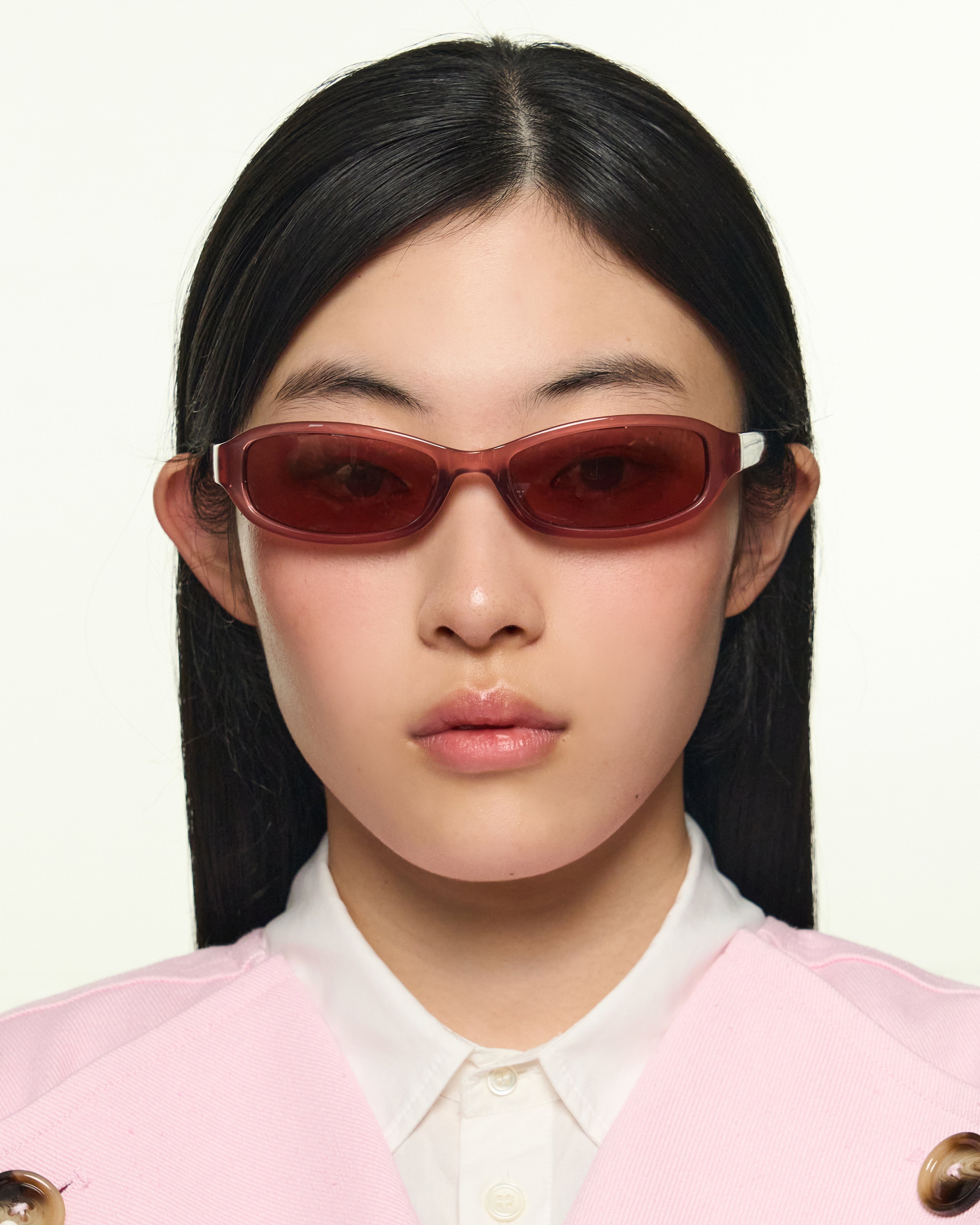 men Cece Sunglasses rectangle Pink recycled polyester