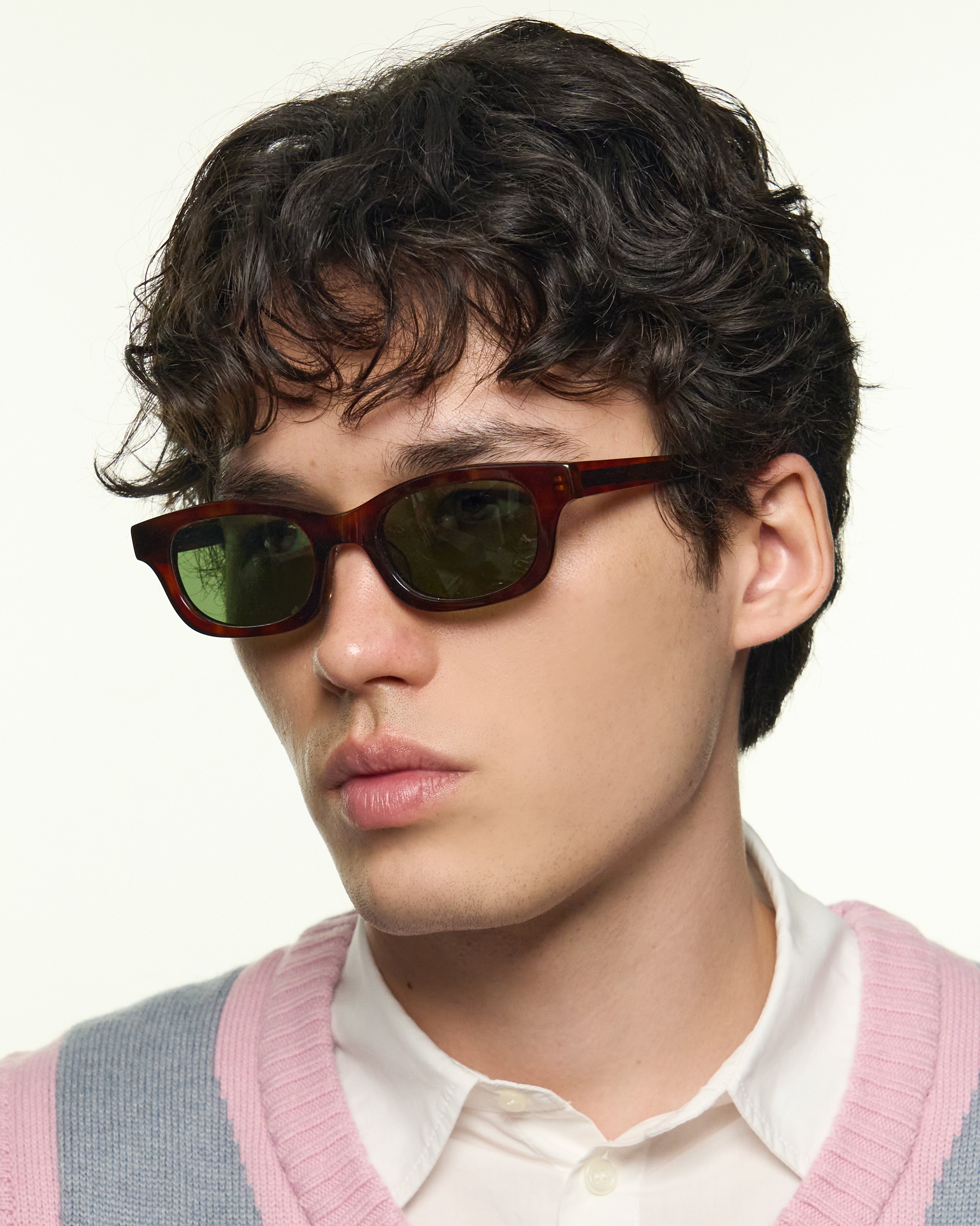 men Dane Sunglasses rectangle Tort acetate