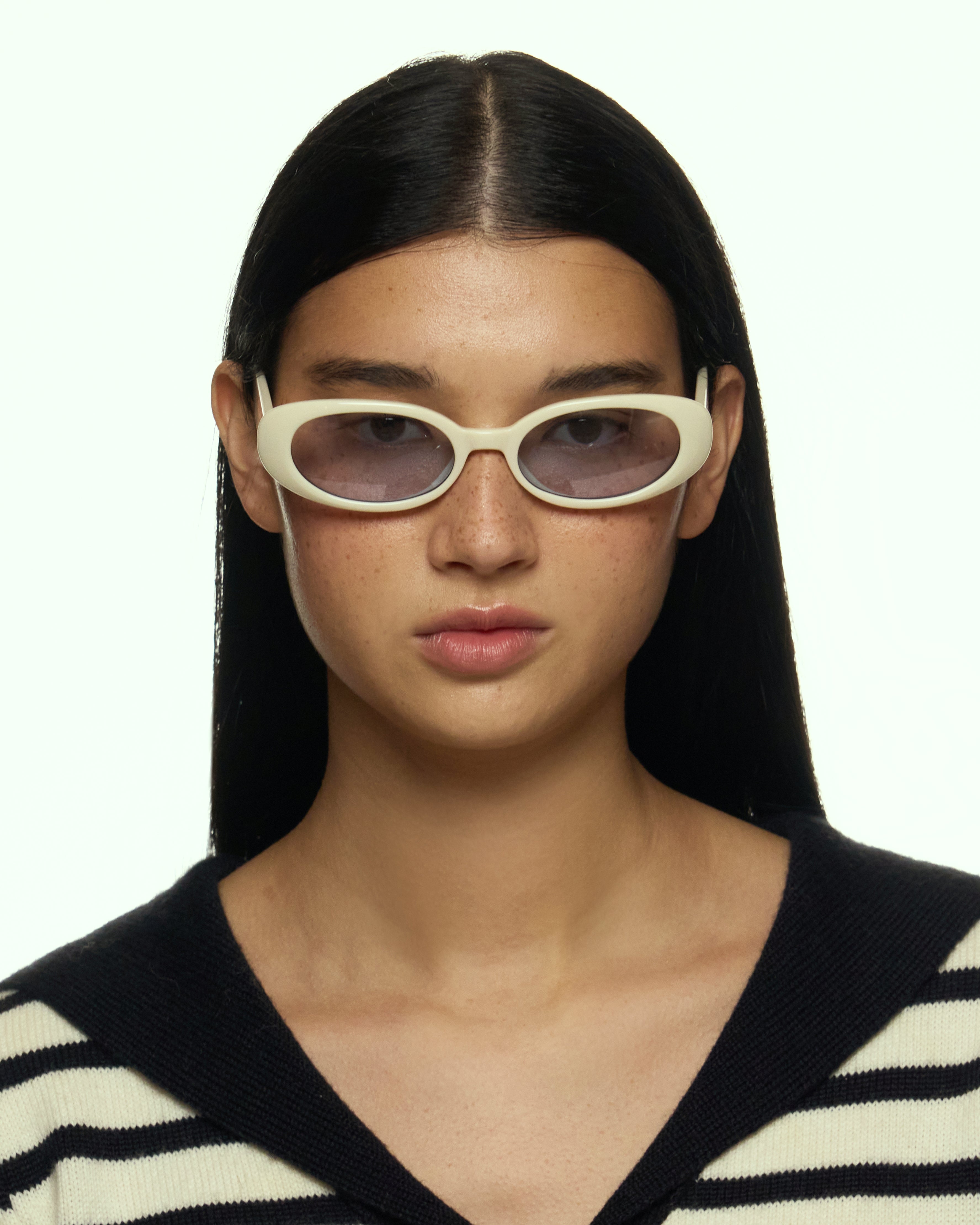 women Devon Sunglasses oval White recycled polyester