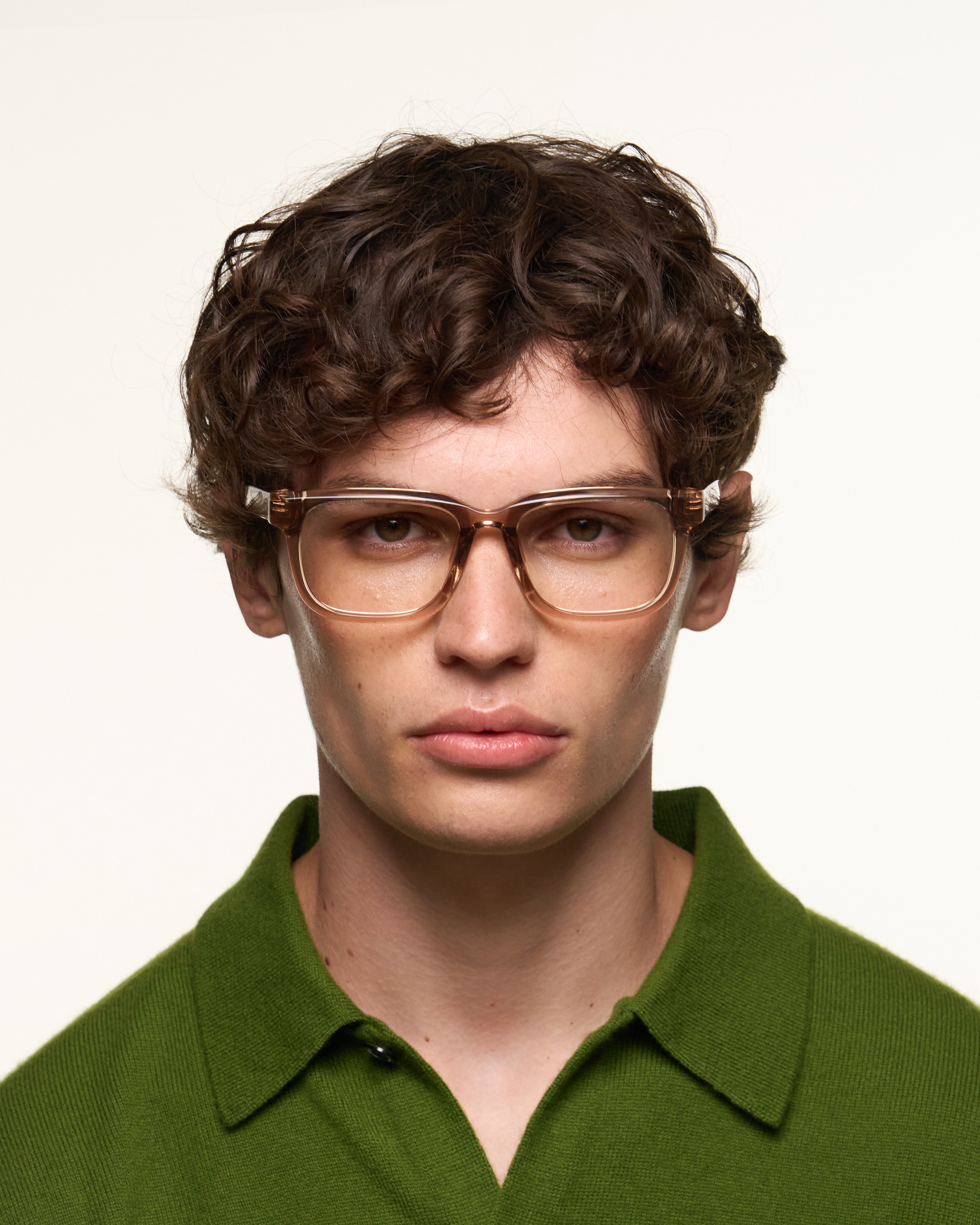 men Garth Eyeglasses square Brown acetate