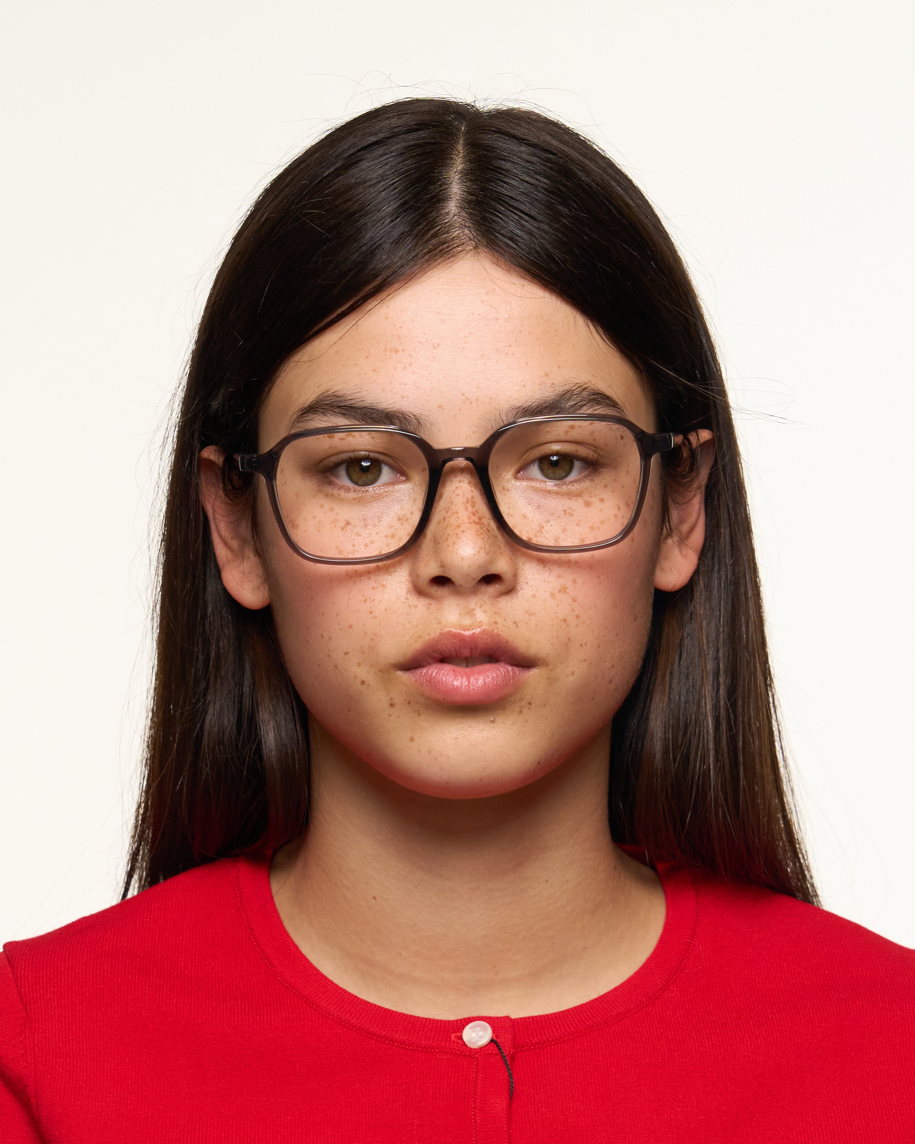 women Kent Eyeglasses square Black acetate