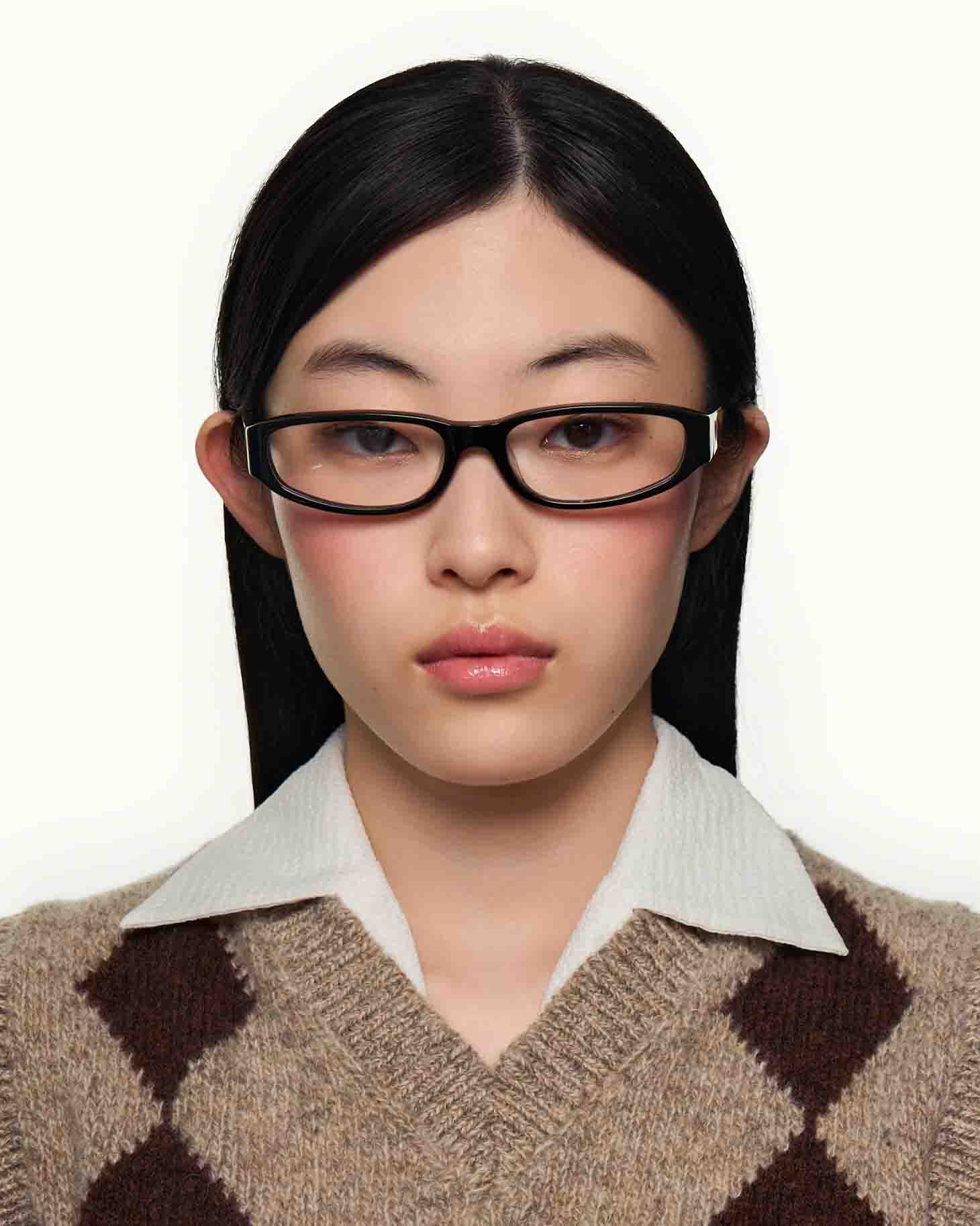women Lane Eyeglasses cateye black acetate