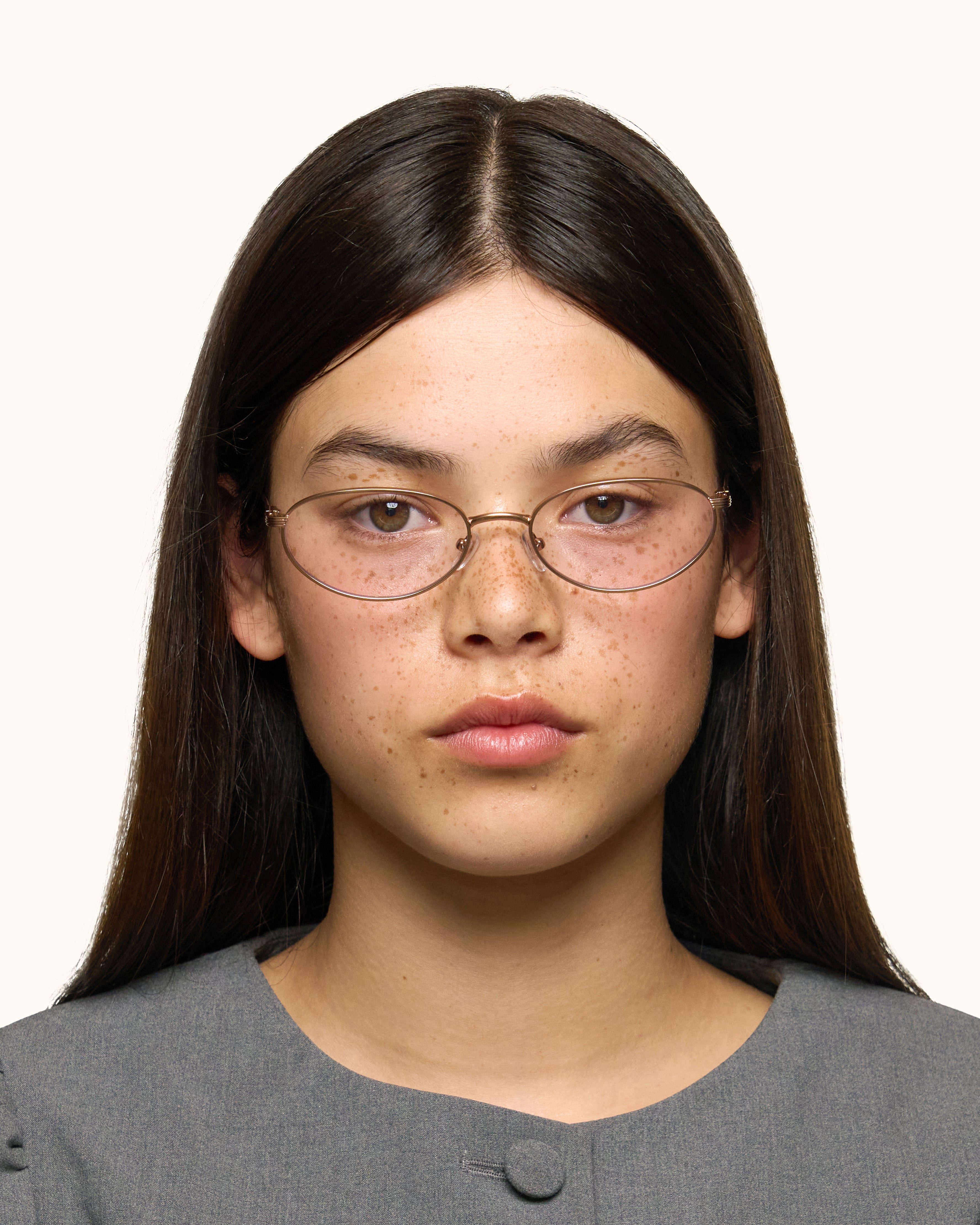 women Marshall Eyeglasses oval Brown metal