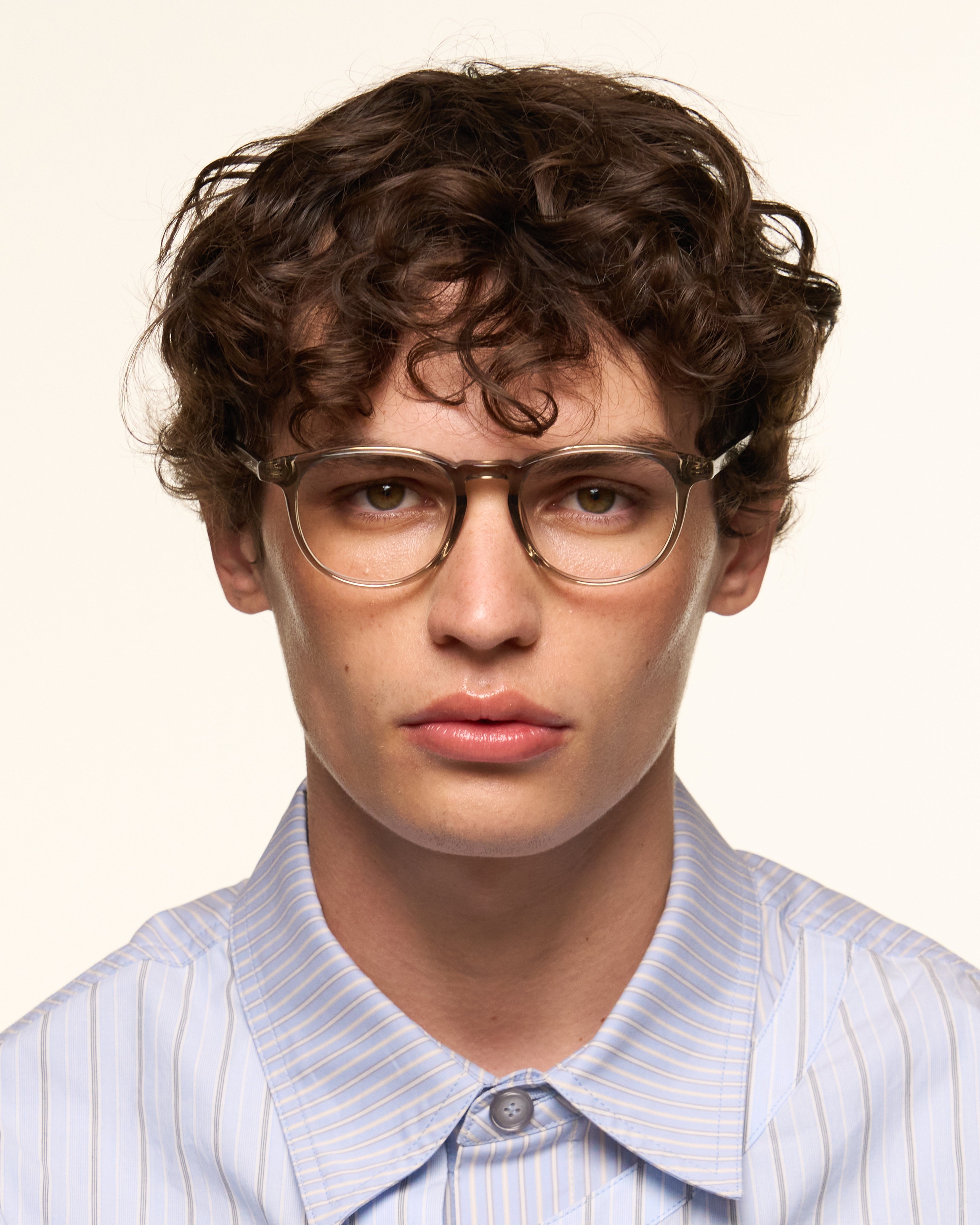 men Miller Eyeglasses round Gray acetate