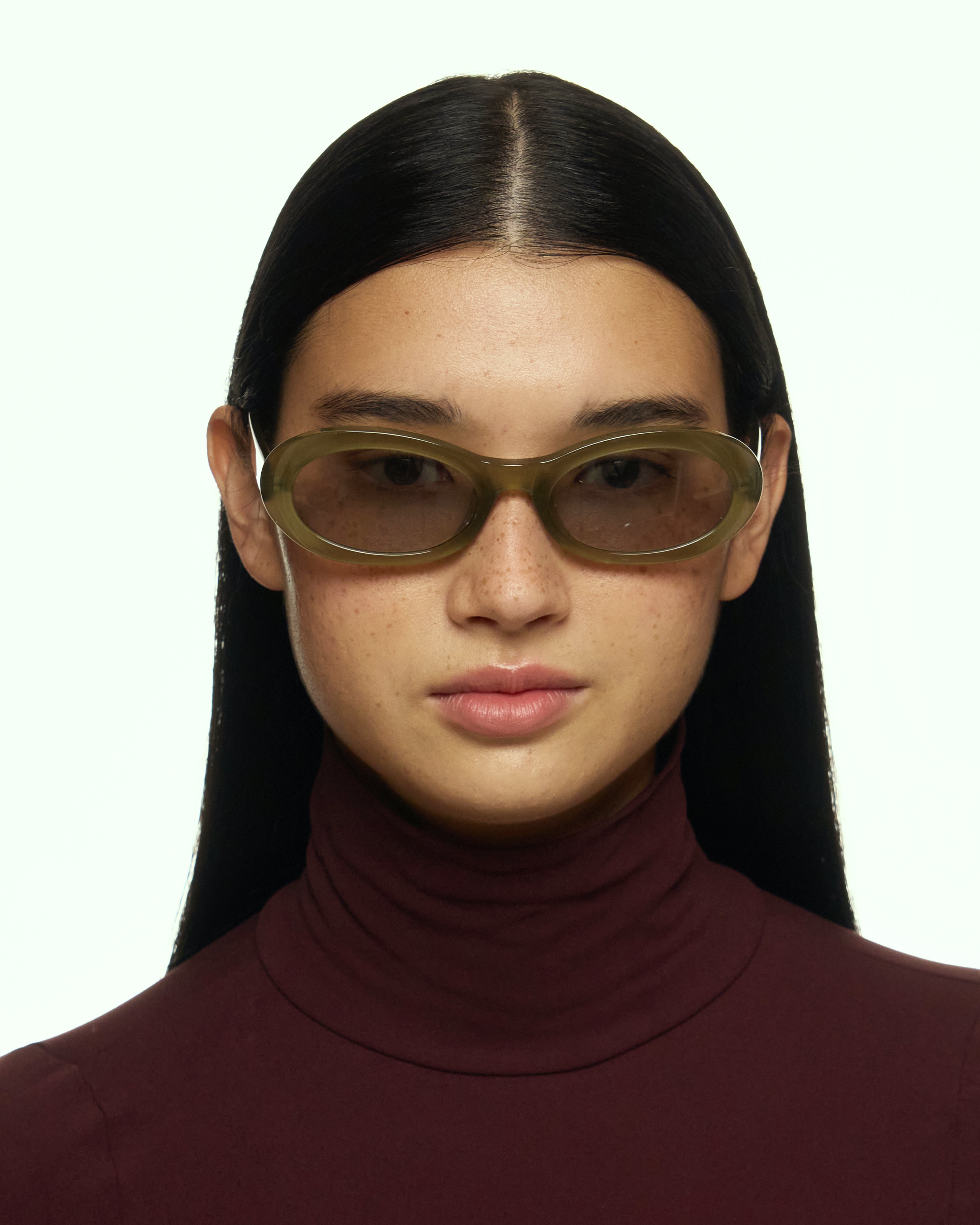 women Mina Sunglasses oval Green recycled polyester