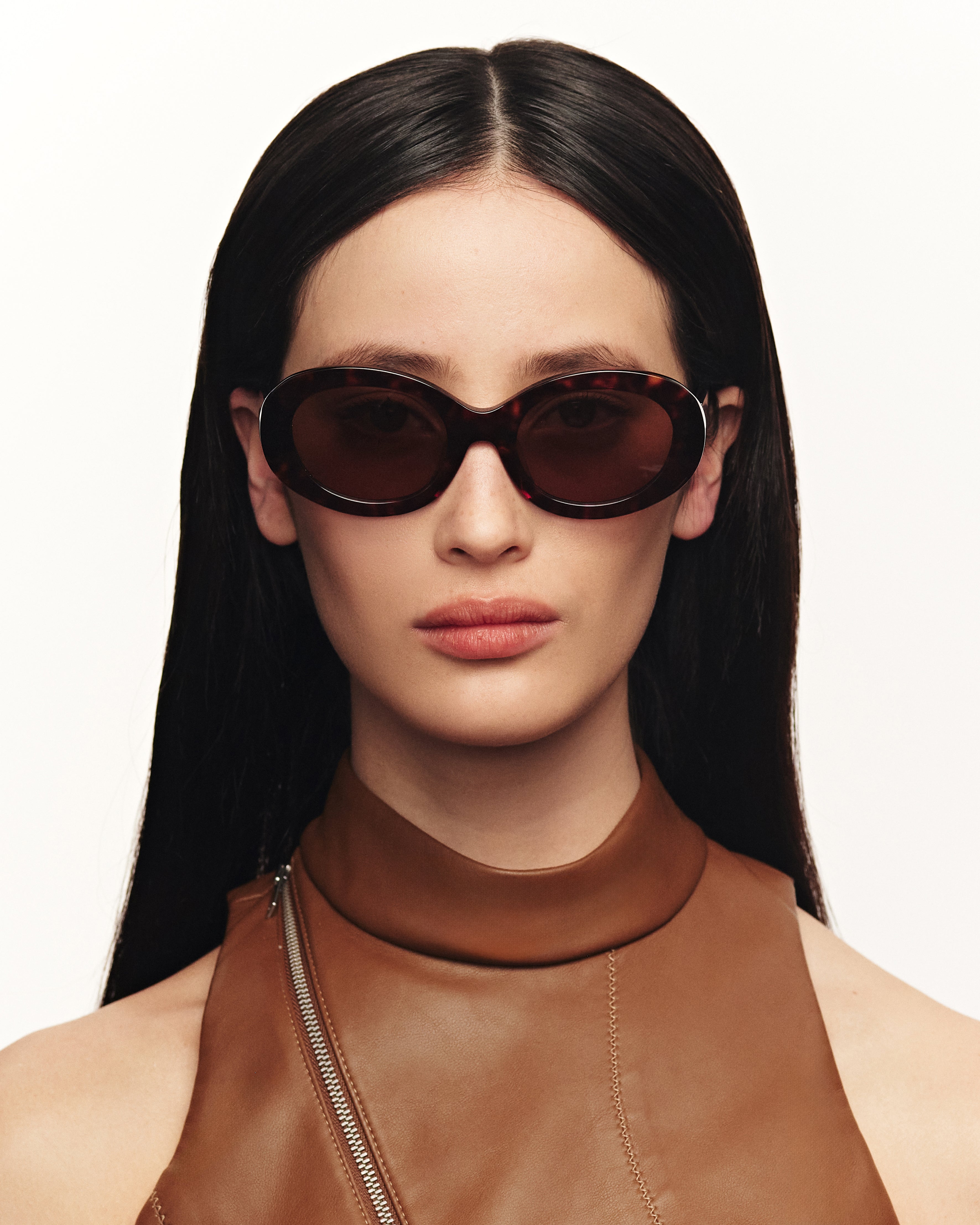 women Rio Sunglasses round tort acetate