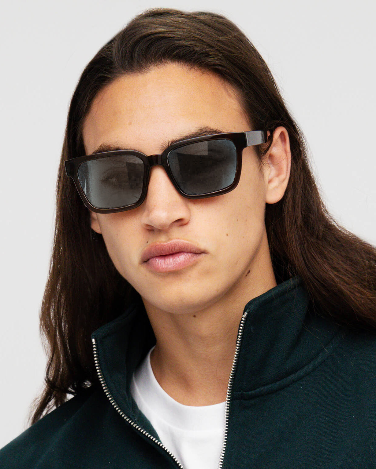 men Triton Sunglasses square Black recycled polyester
