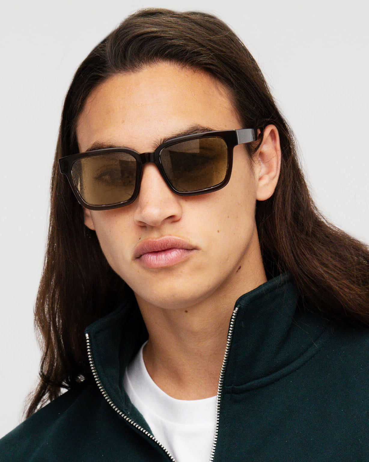 men Triton Sunglasses square Black recycled polyester