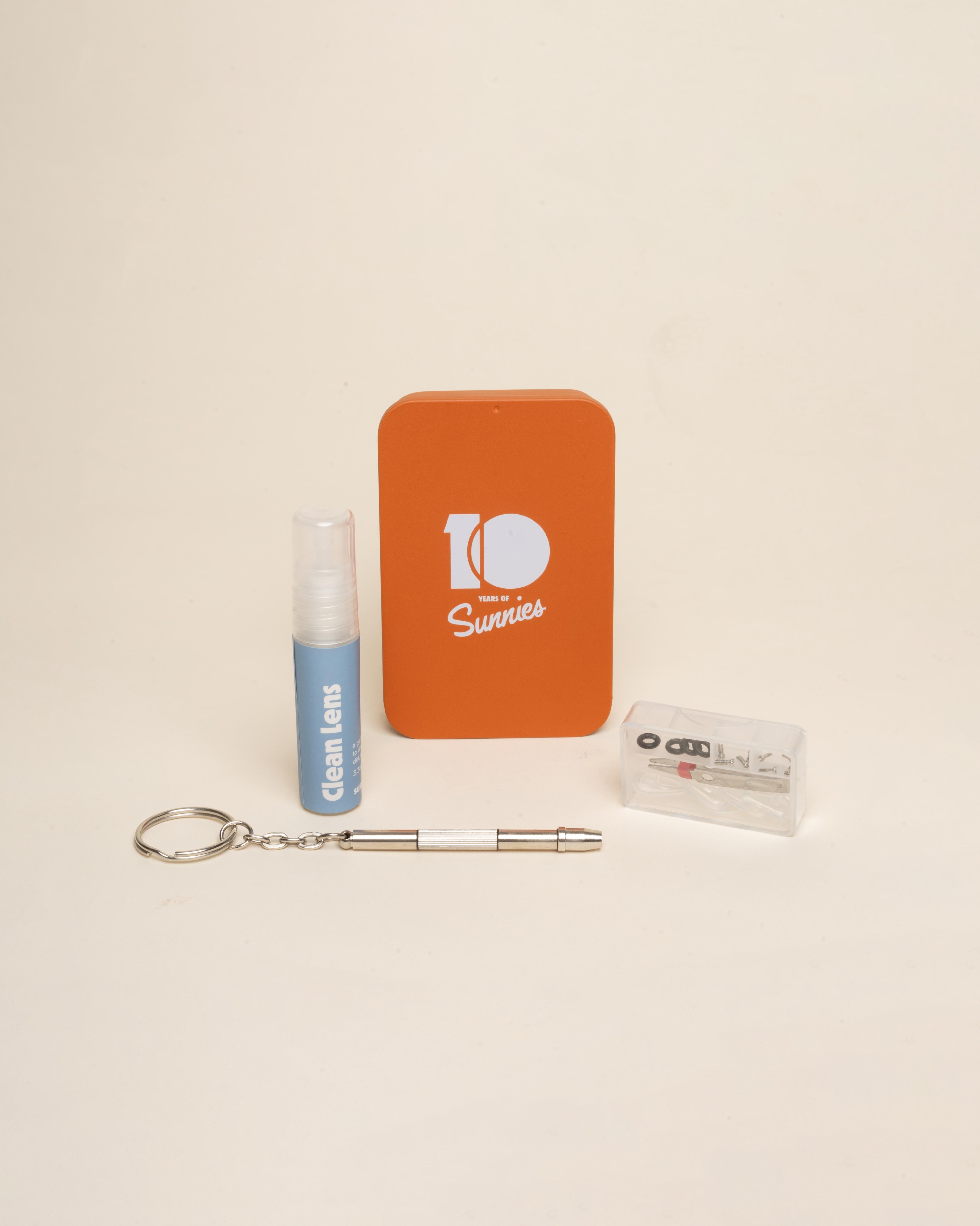 Repair Kit Cleaning and eyeglass repair kit orange