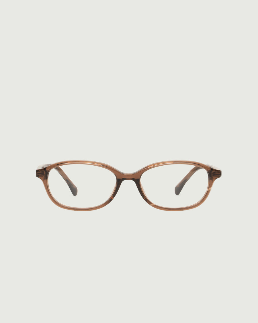 Marcie Eyeglasses rectangle Brown acetate front