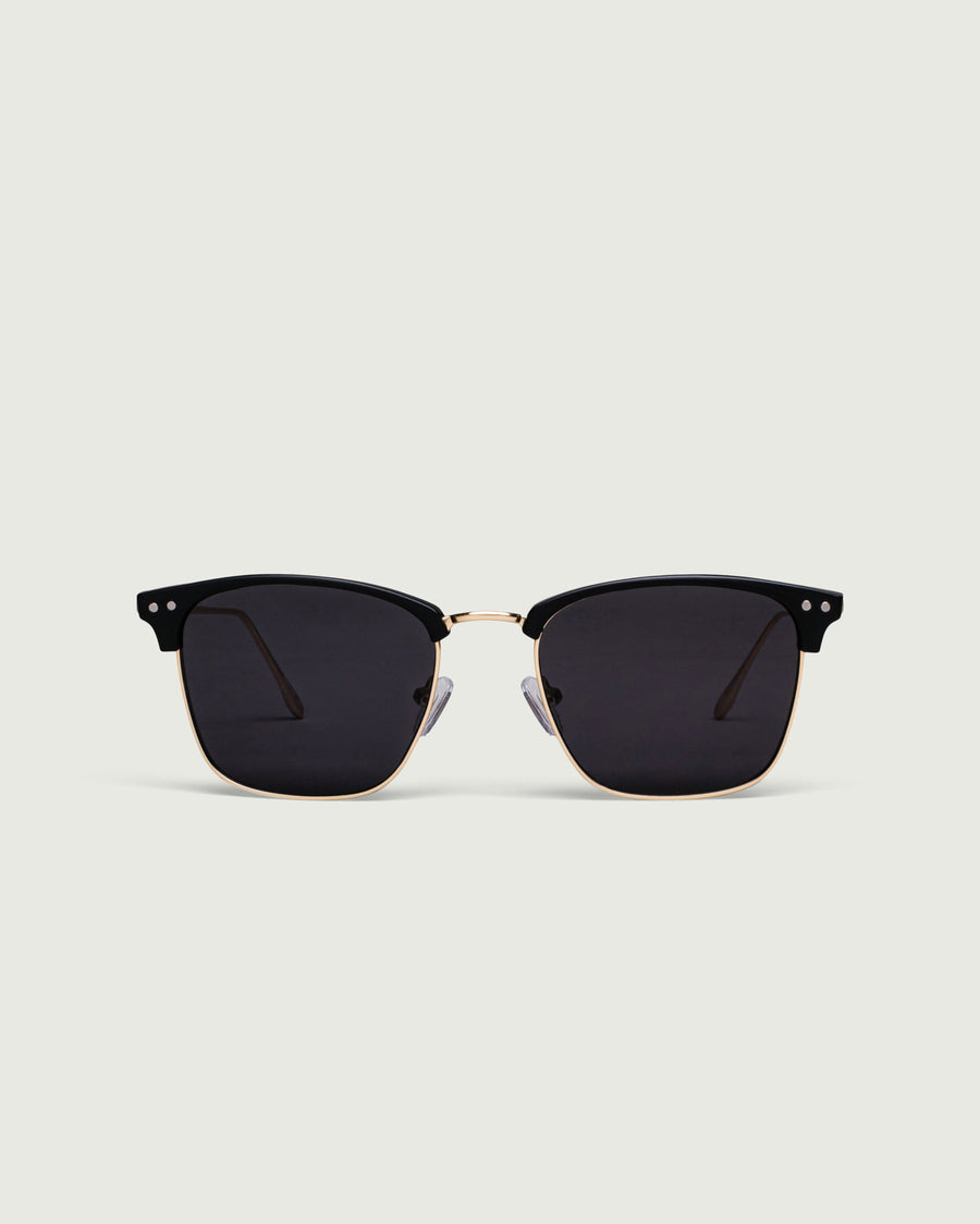 Bastian Sunglasses browline gold metal plastic front