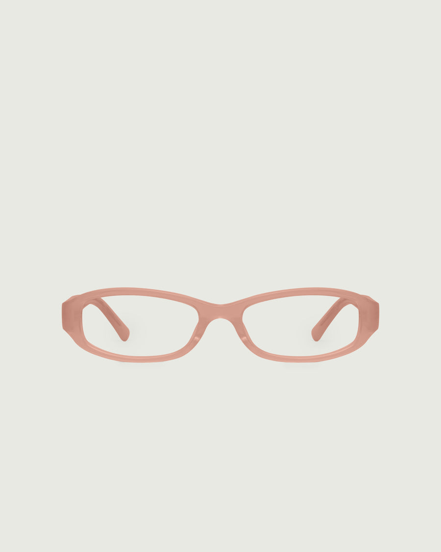 Lucy Eyeglasses rectangle pink acetate front