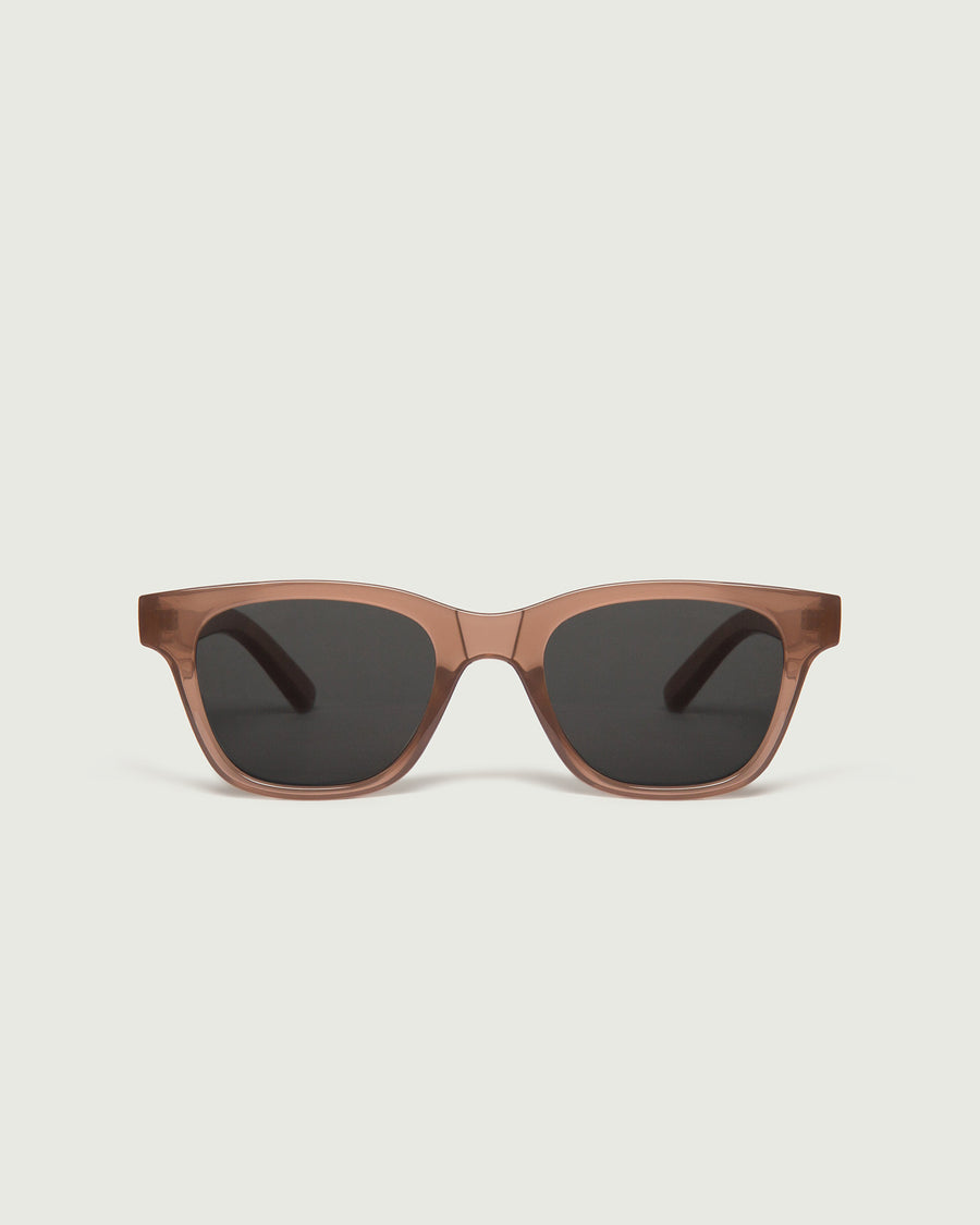 Theo Sunglasses square brown plastic front