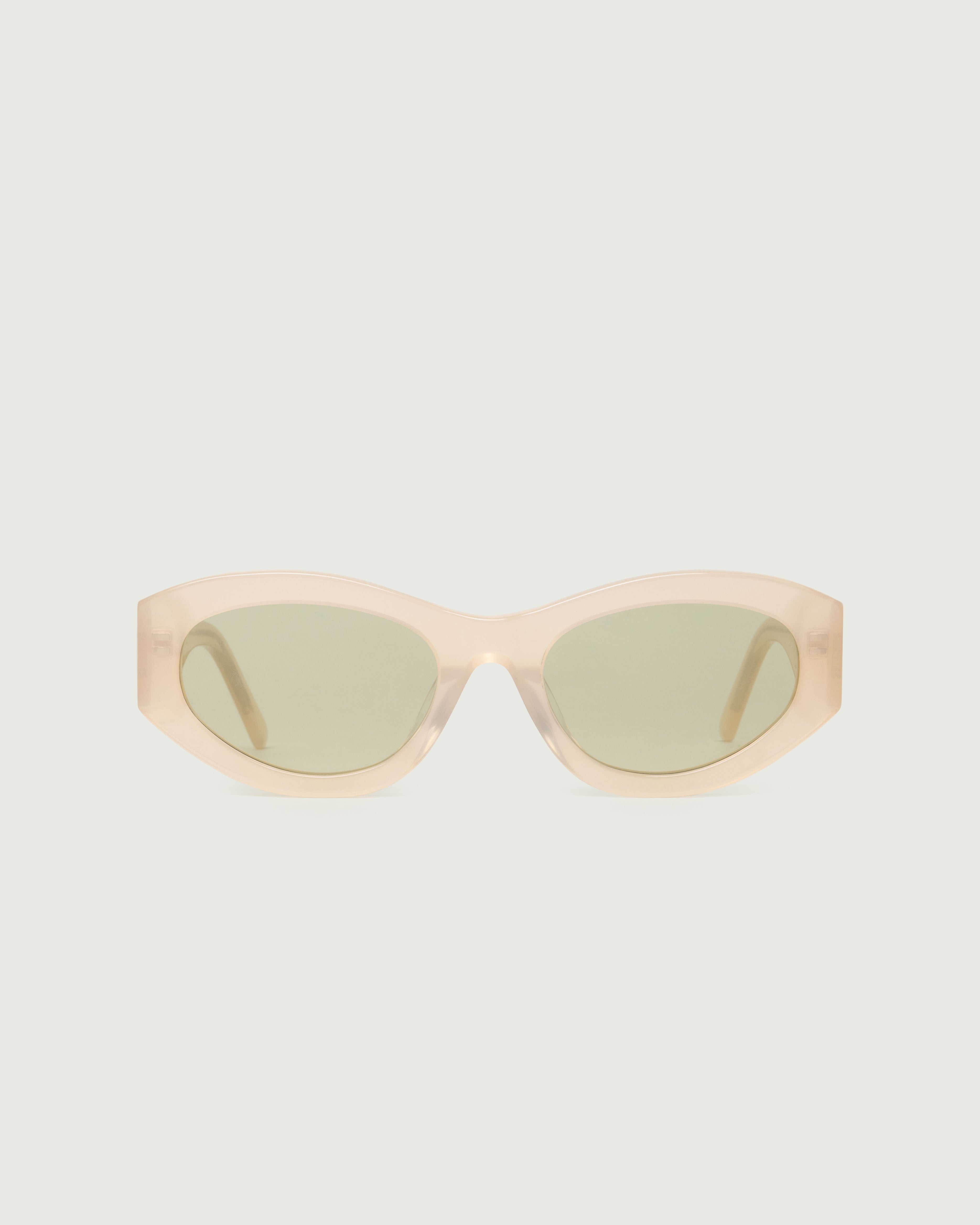 Sheer Apple::Alba Sunglasses cateye white acetate front
