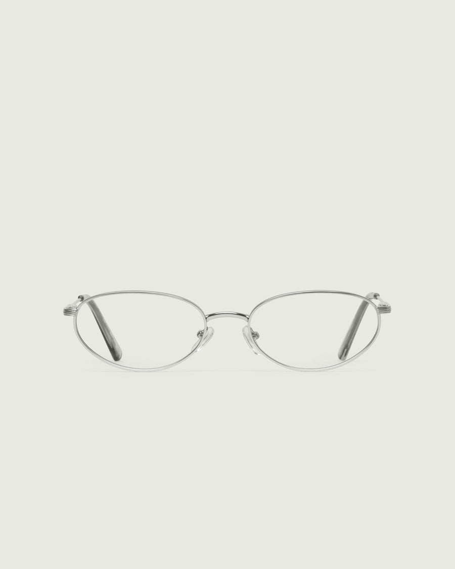 Marshall Eyeglasses oval Gray metal front